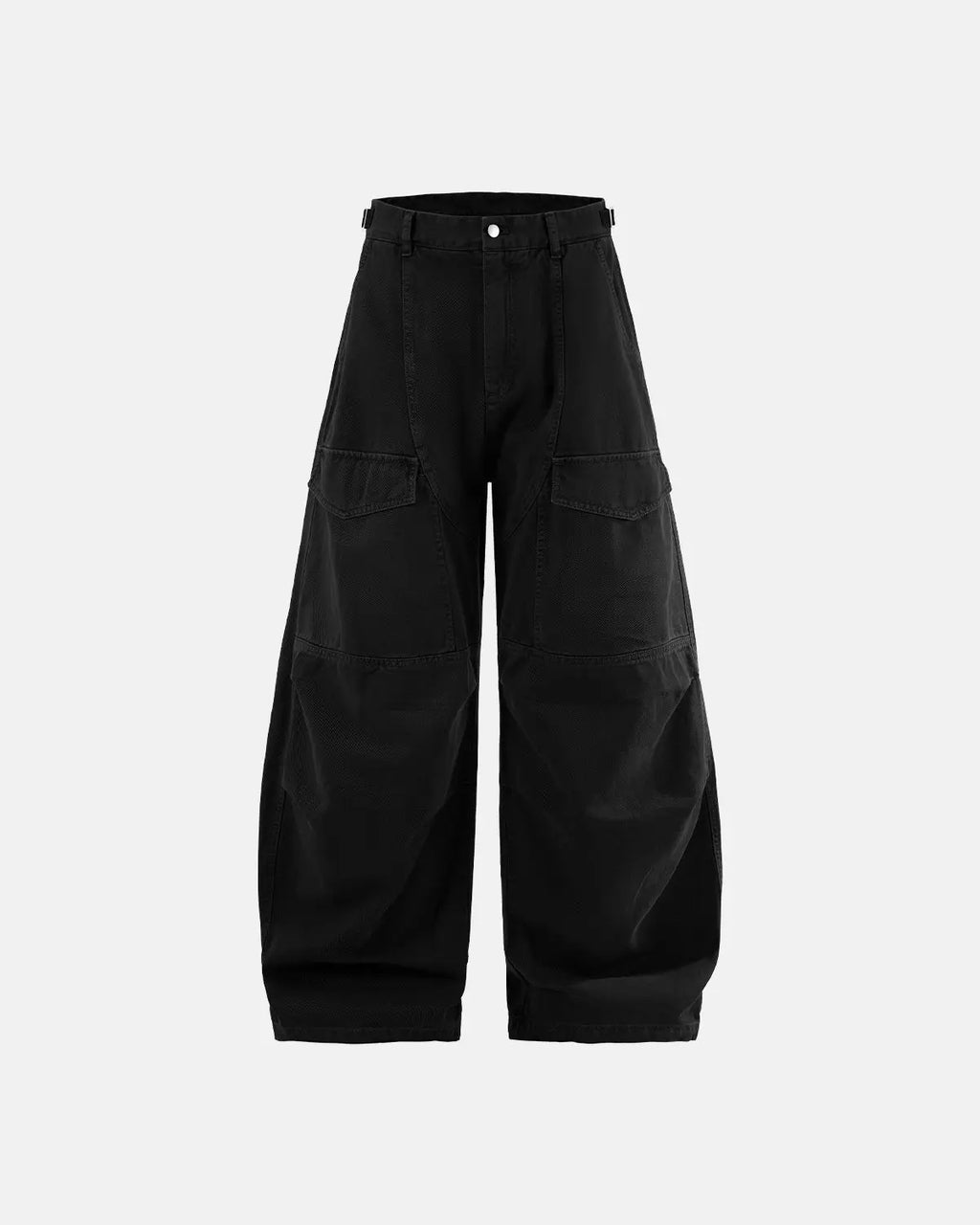 Inflation Streetwear multi-pocket cargo pants with garment wash finish, featuring multiple functional pockets and stylish streetwear design.