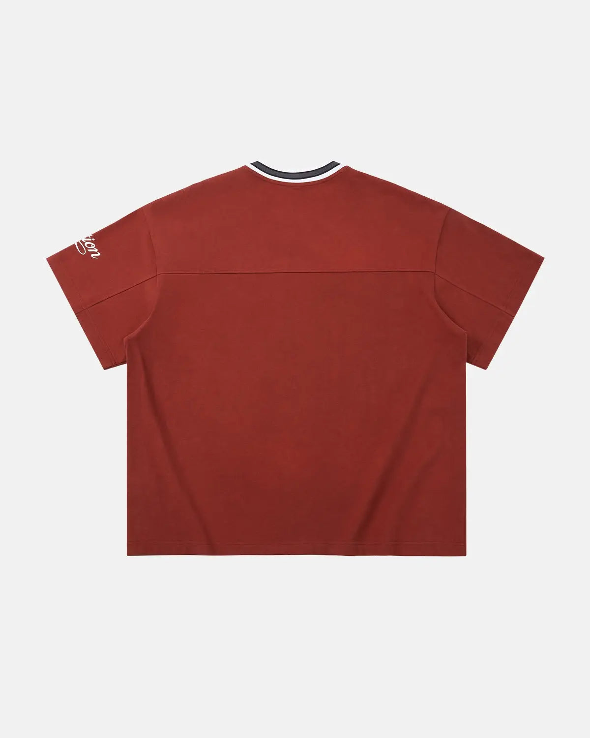 Retro V-neck jersey from INFLATION Streetwear featuring a classic design and comfortable fit, shown in a stylish front view.