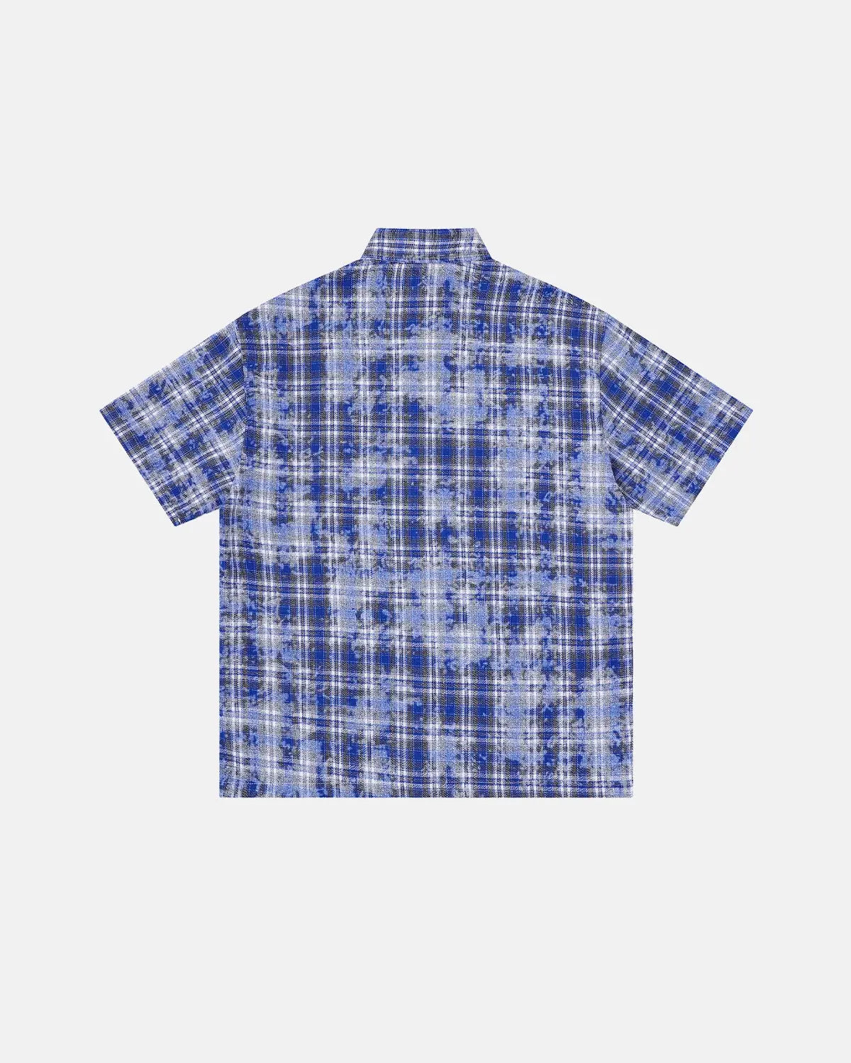 Devil embroidered plaid shirt by INFLATION Streetwear, featuring a classic red and black checkered pattern with embroidered devil design.
