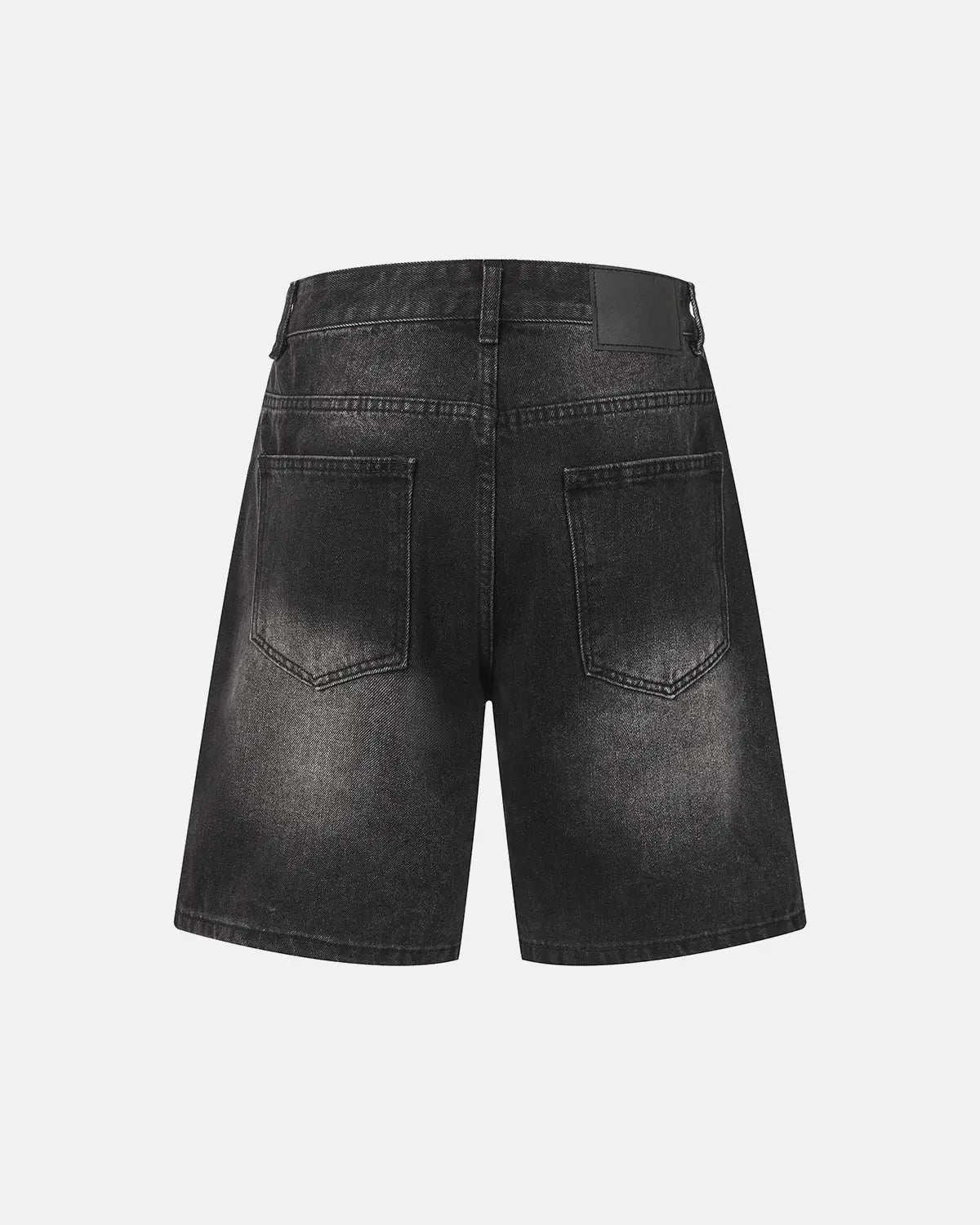 Inflation Streetwear mid-length washed denim shorts, casual pants with a relaxed fit and distressed detailing for a stylish look.