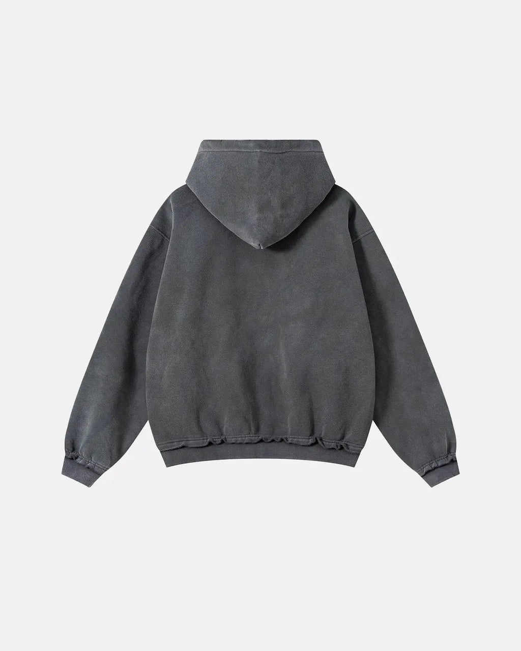 Inflation Monkey Wash Ripped Zip Up Hoodie featuring distressed fabric, zipper front, and streetwear style with bold design.