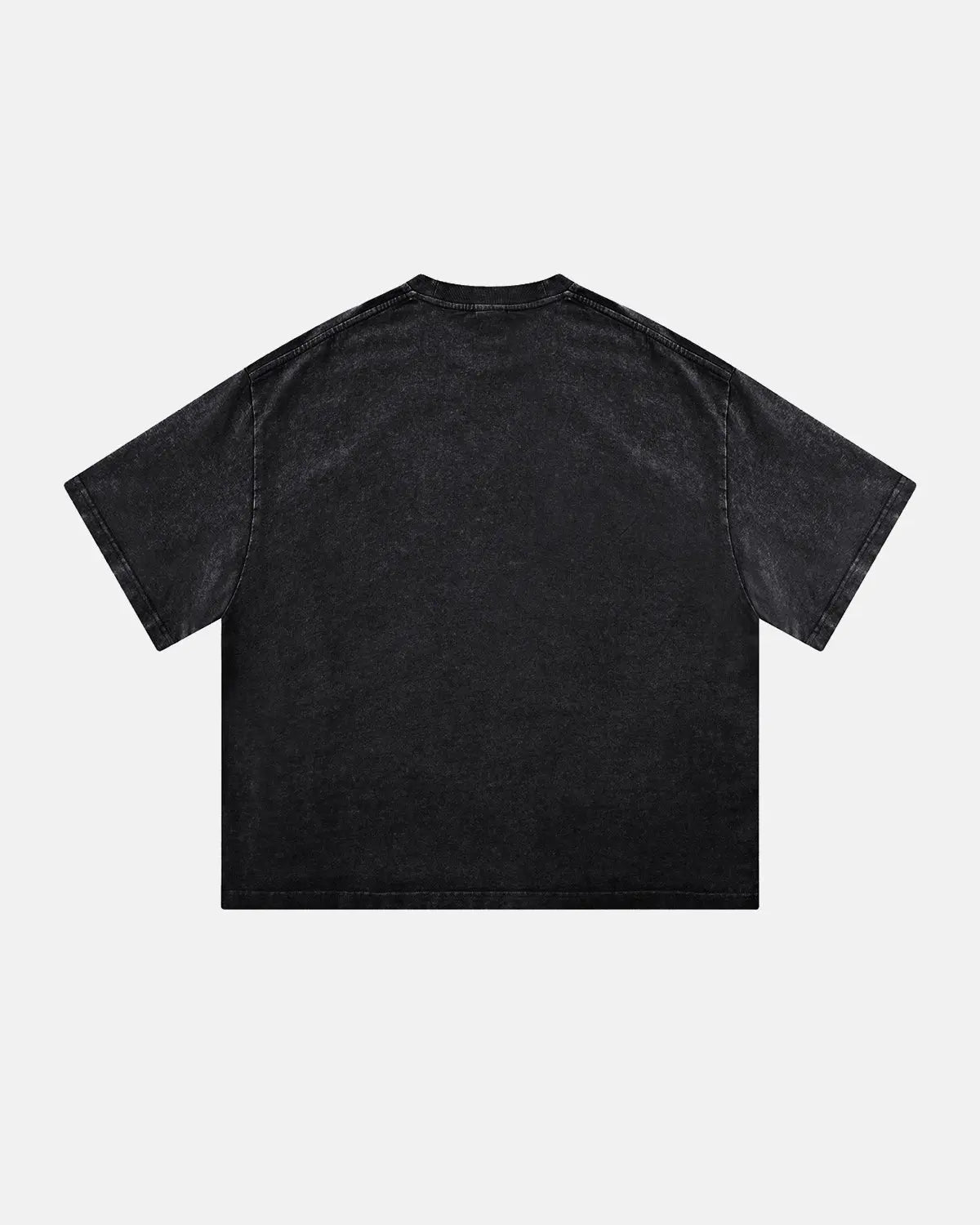 Acid wash boxy fit T-shirt by INFLATION, featuring a relaxed, oversized streetwear style with distressed denim-like texture.