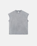 Distressed wash tank top by Inflation Streetwear featuring a casual, worn-in look with faded fabric and distressed details.