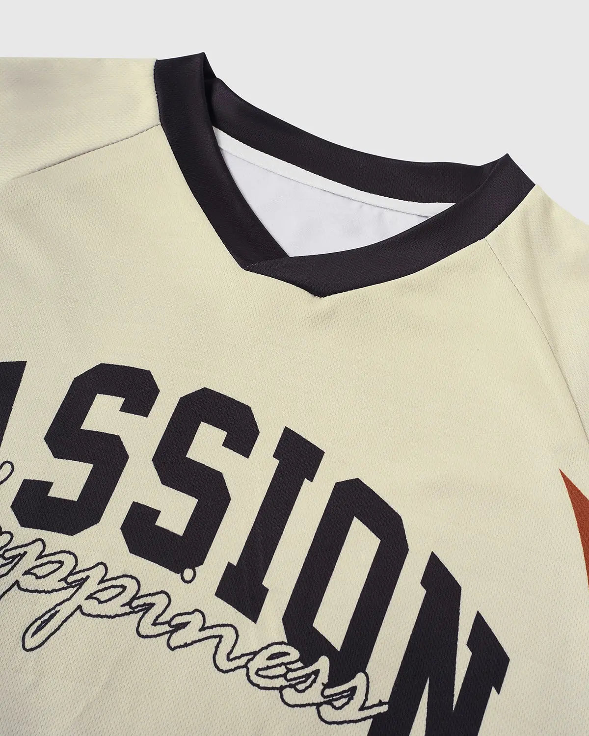 Retro oversized jersey by INFLATION Streetwear featuring bold graphics and relaxed fit, displayed on a mannequin.