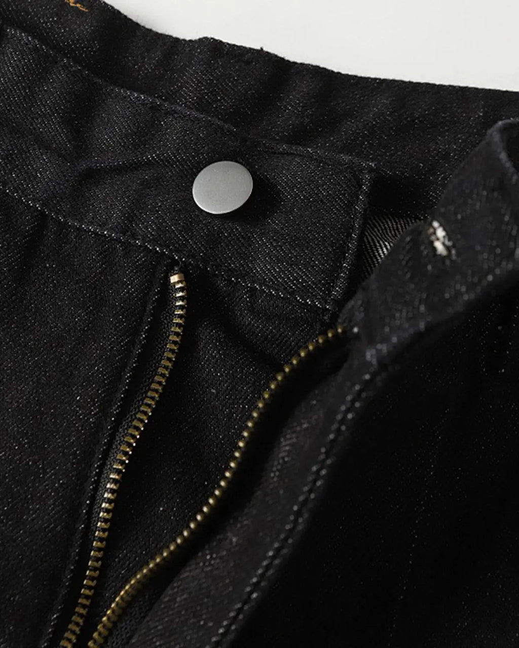 Inflation Heavyweight Baggy Raw Wide-Leg Jeans, men's streetwear pants with a relaxed fit and raw denim texture.