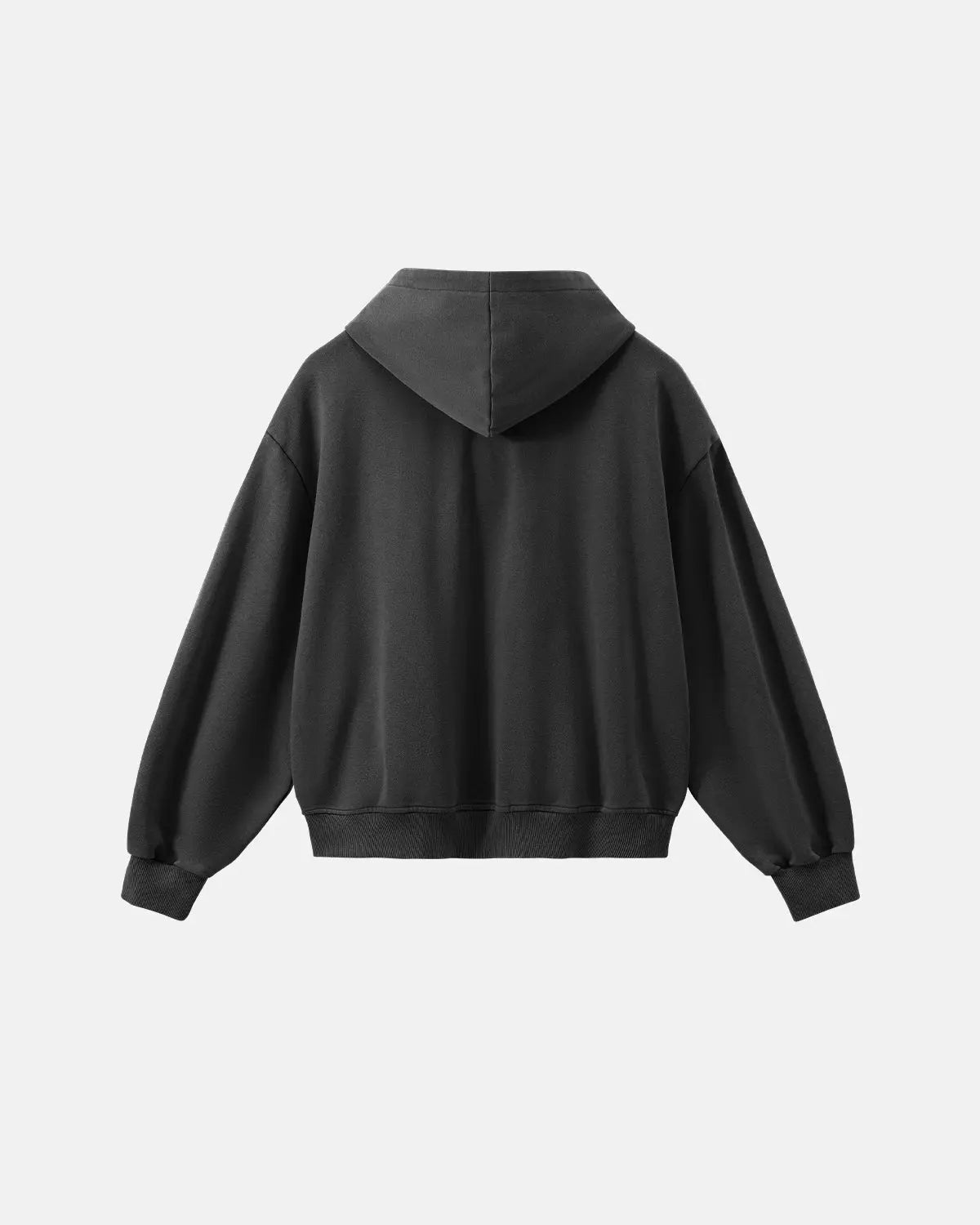 Inflation Streetwear garment washed French Terry hoodie in neutral color, featuring a relaxed fit and soft fabric texture.