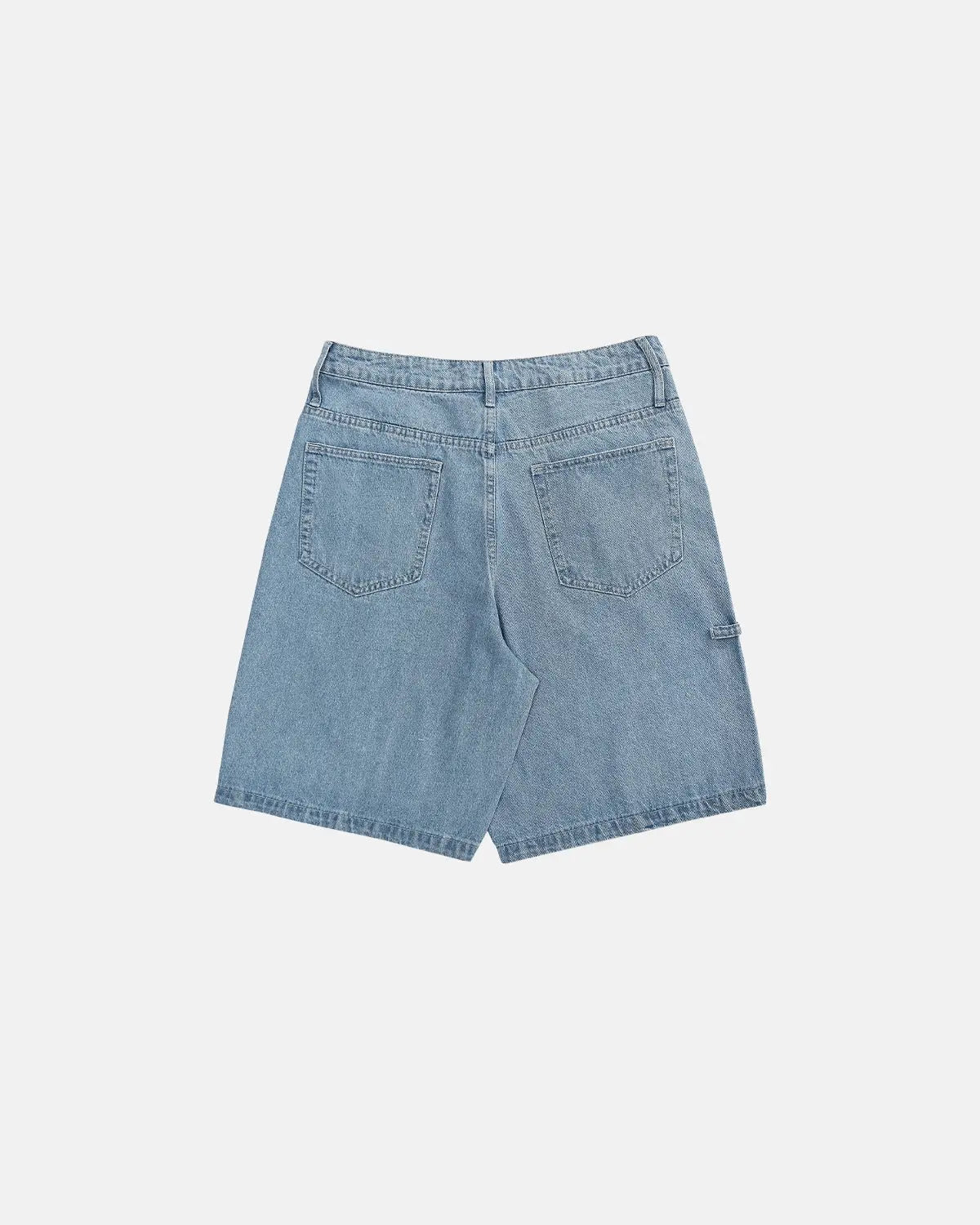 Vintage washed INFLATION straight jorts, denim pants with a relaxed fit and distressed detailing, casual summer shorts for men.