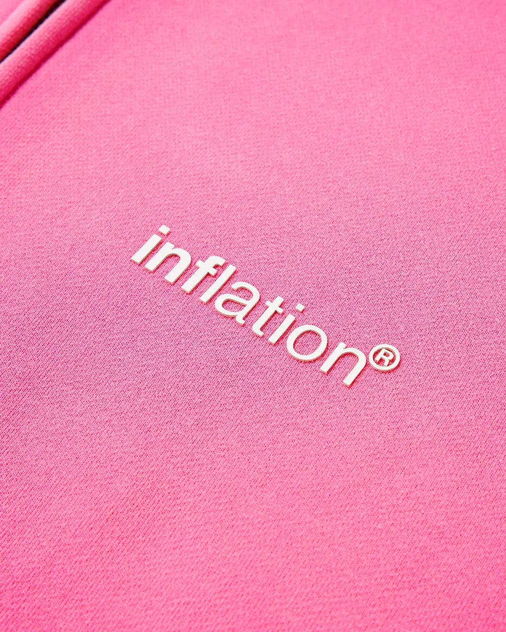 Inflation Brand Washed Fleece Zip-Up Hoodie featuring a casual fit, soft fabric, and front zipper, perfect for streetwear style.
