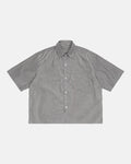 Inflation Streetwear boxy striped short-sleeve shirt with bold horizontal stripes and relaxed fit, casual streetwear style.