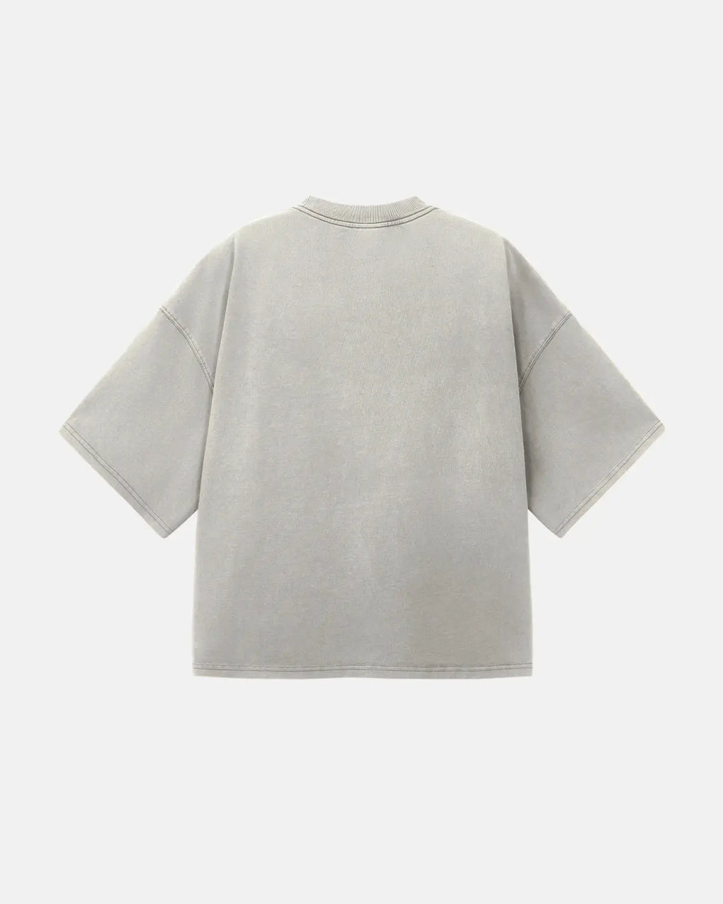 Distressed boxy washed T-shirt by INFLATION, featuring a relaxed fit, vintage wash, and casual streetwear style.