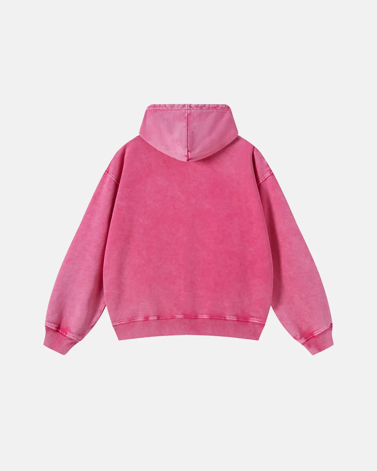 Inflation Streetwear French Terry Washed Distressed Hoodie with a relaxed fit, featuring distressed details and casual street style.