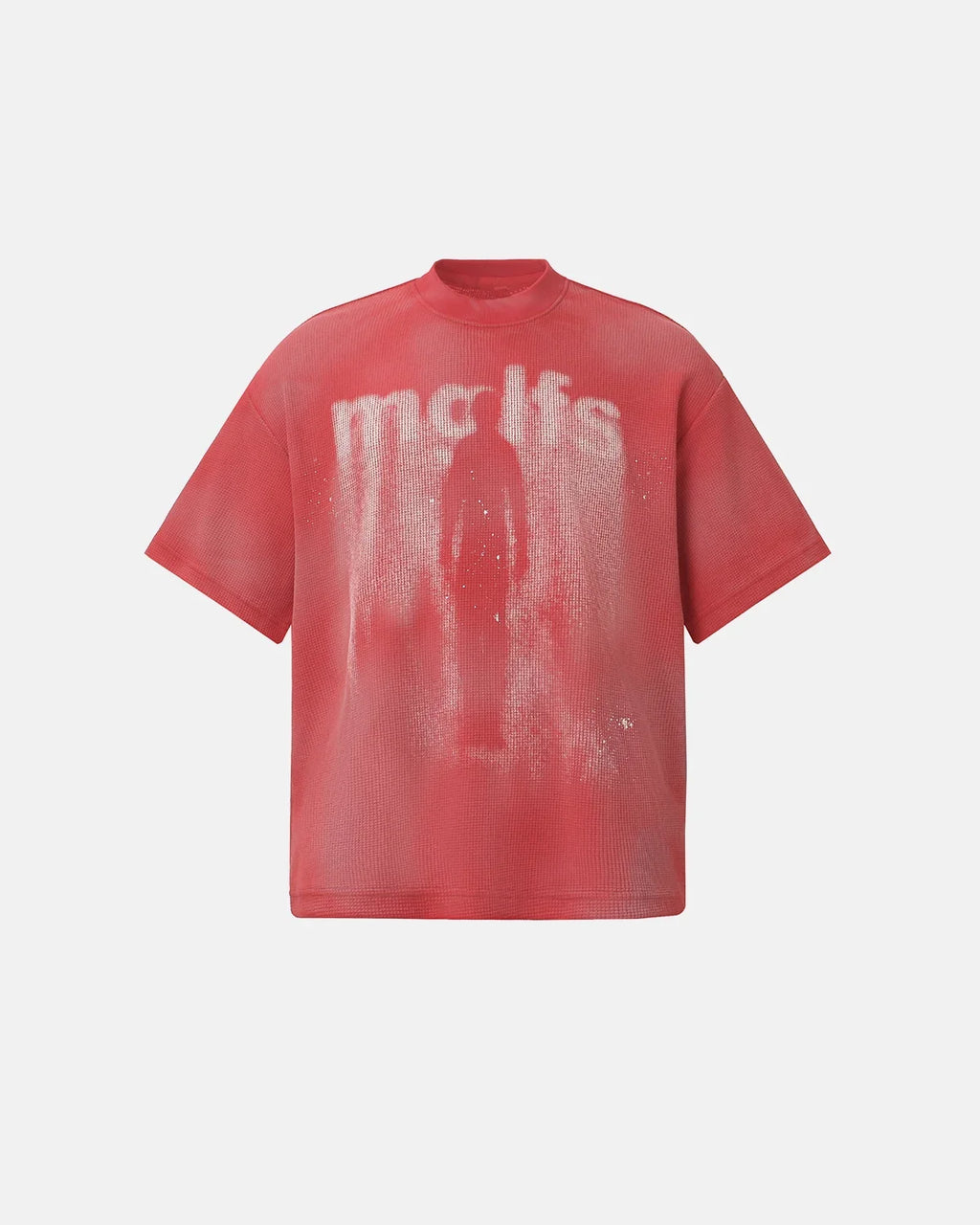 Black cotton T-shirt with gothic letter print from INFLATION Streetwear, featuring bold, artistic gothic-style lettering.