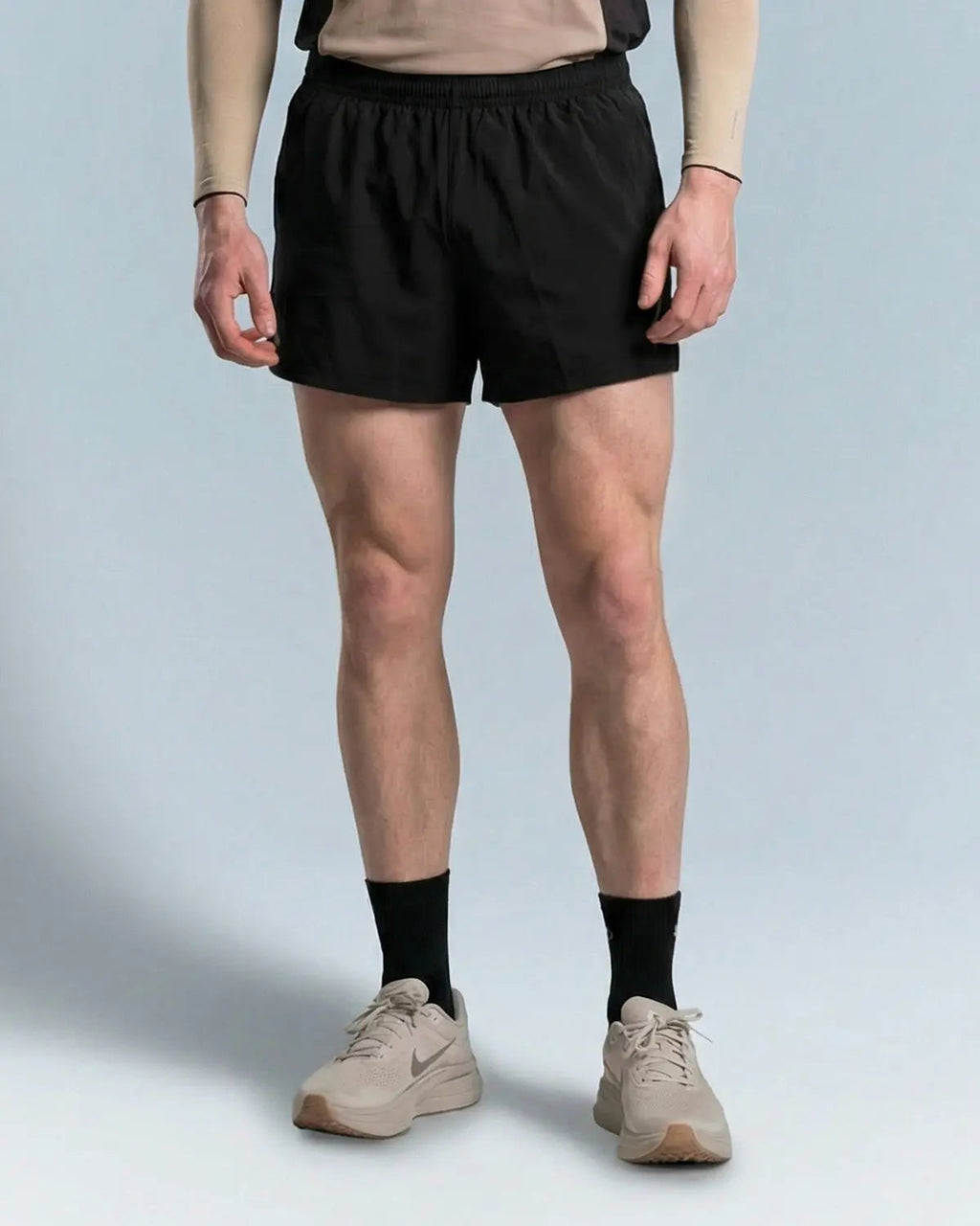 INFLATION AirFlow Dual-Layer Breathable Shorts, lightweight pants with ventilation design, shown on a model.