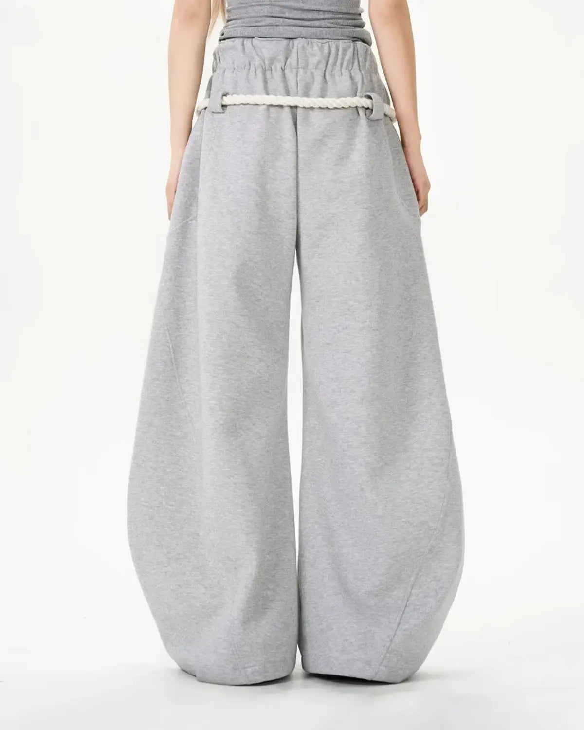 Inflation Super Baggy Barrel Sweatpant with relaxed fit and drawstring waist in black, styled as streetwear casual wear