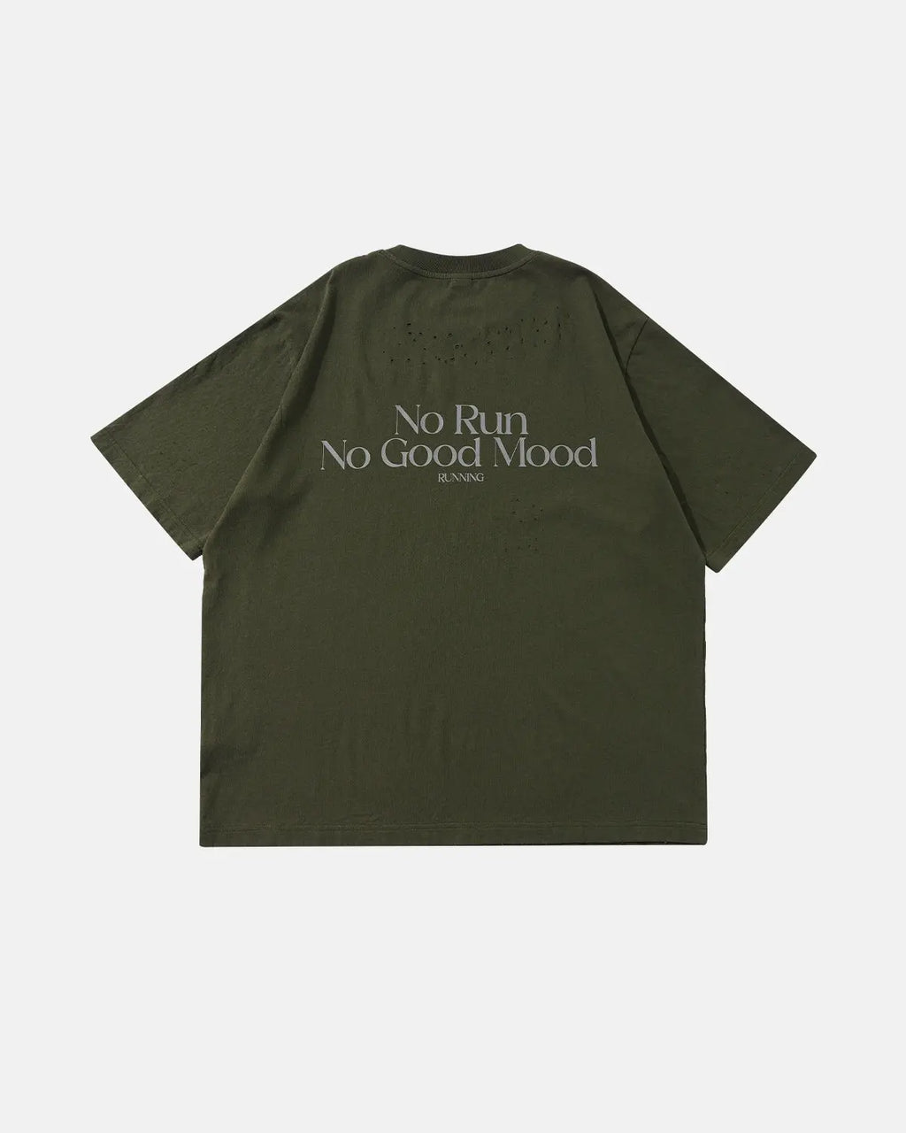 Distressed reflective washed T-shirt by INFLATION Streetwear featuring a casual fit with washed fabric and reflective details.