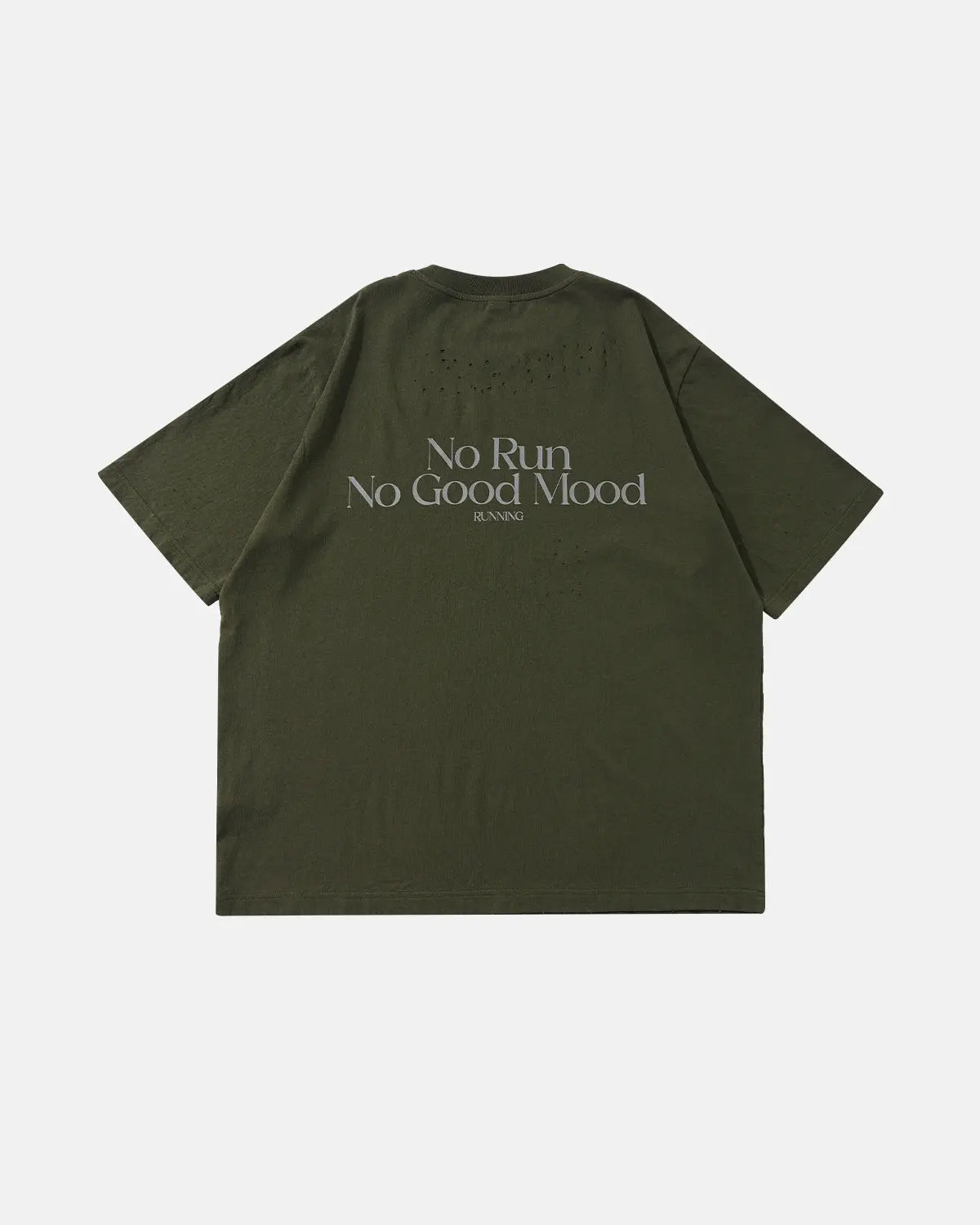 Distressed reflective washed T-shirt by INFLATION Streetwear featuring a casual fit with washed fabric and reflective details.
