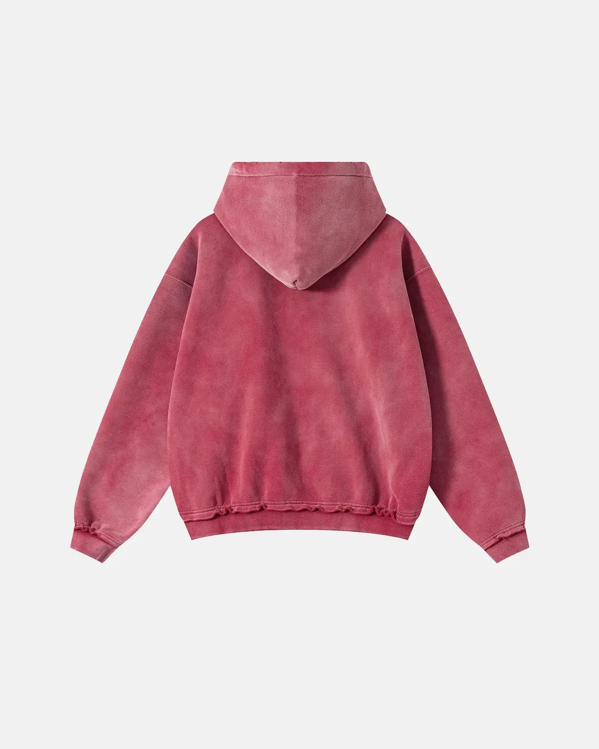 Inflation Streetwear graphic ripped washed zip-up hoodie with distressed design, casual streetwear style, and front zipper closure.