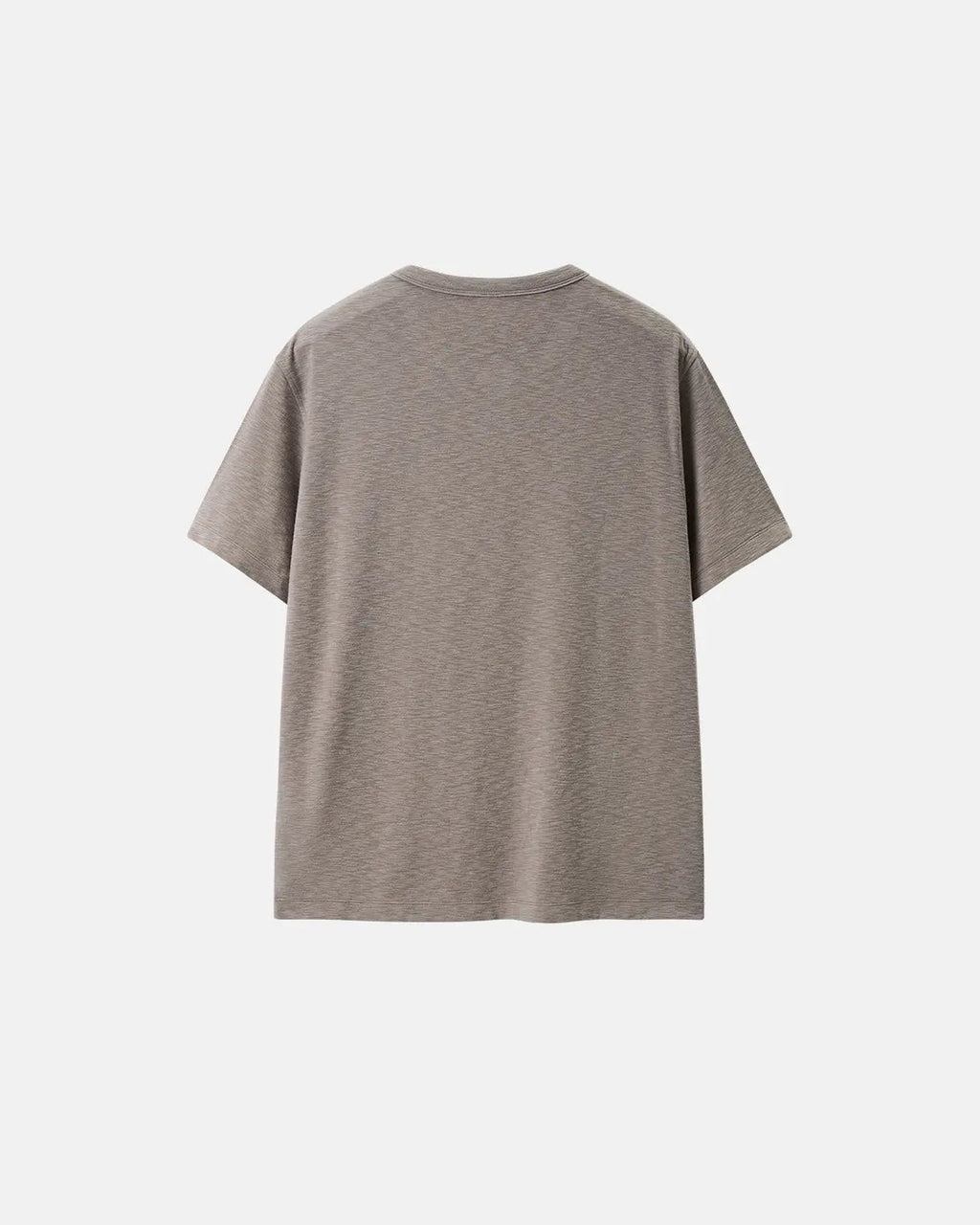 Inflation Streetwear Old Money Relaxed Henley T-Shirt in neutral color, casual fit, soft cotton fabric, front button detail.