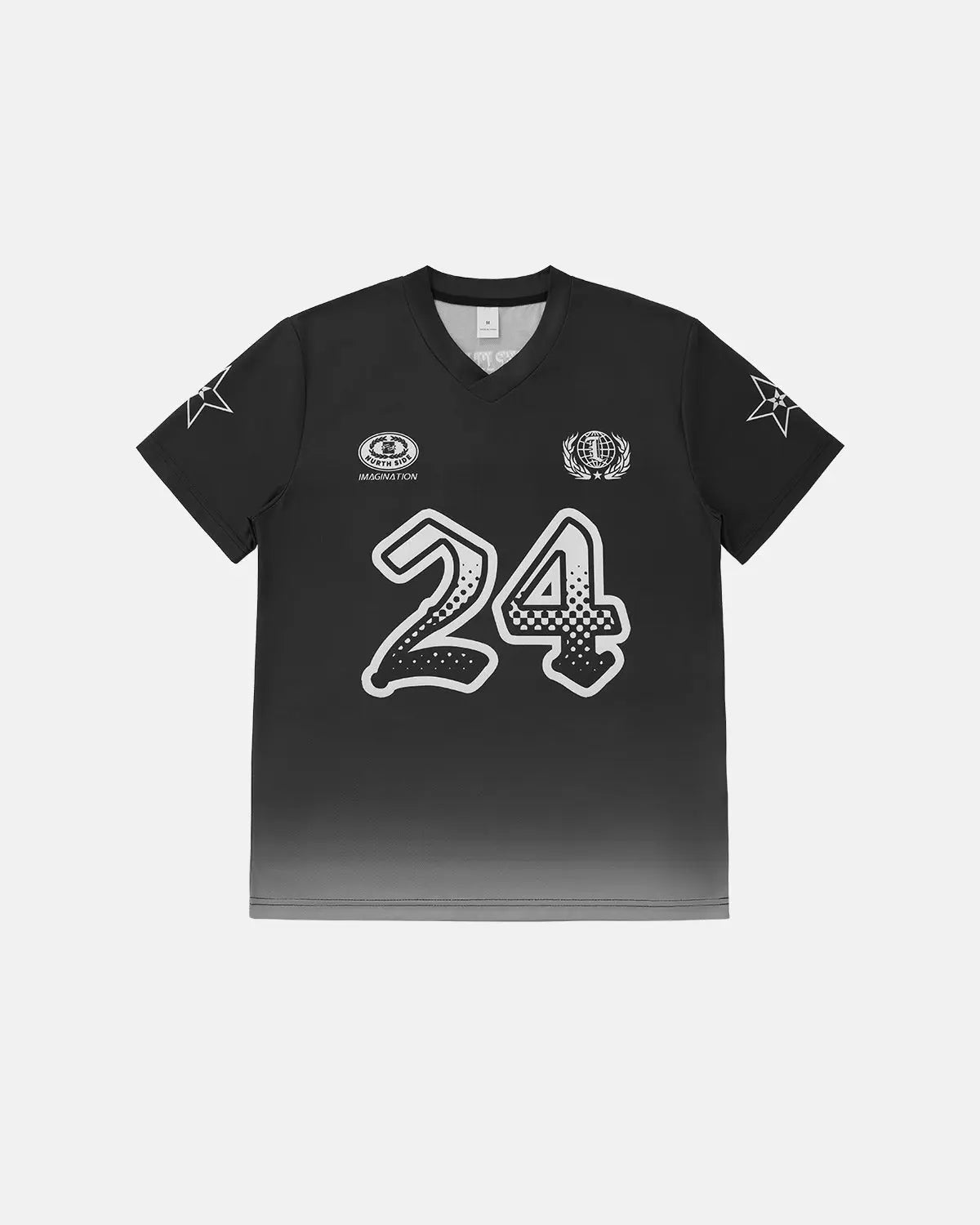 Inflation Streetwear gradient number graphic jersey tee featuring bold colorful numerals on a casual t-shirt backdrop.