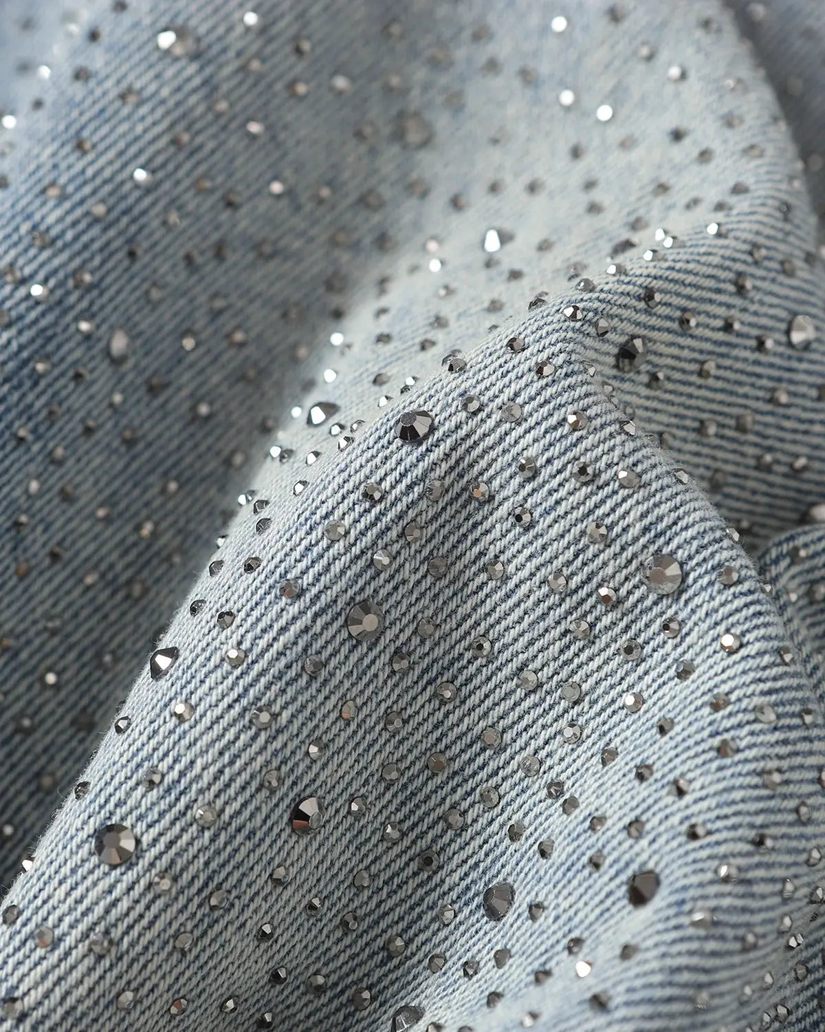 Inflation streetwear rhinestone baggy barrel jeans with rhinestone embellishments and loose fit, styled with casual urban fashion.