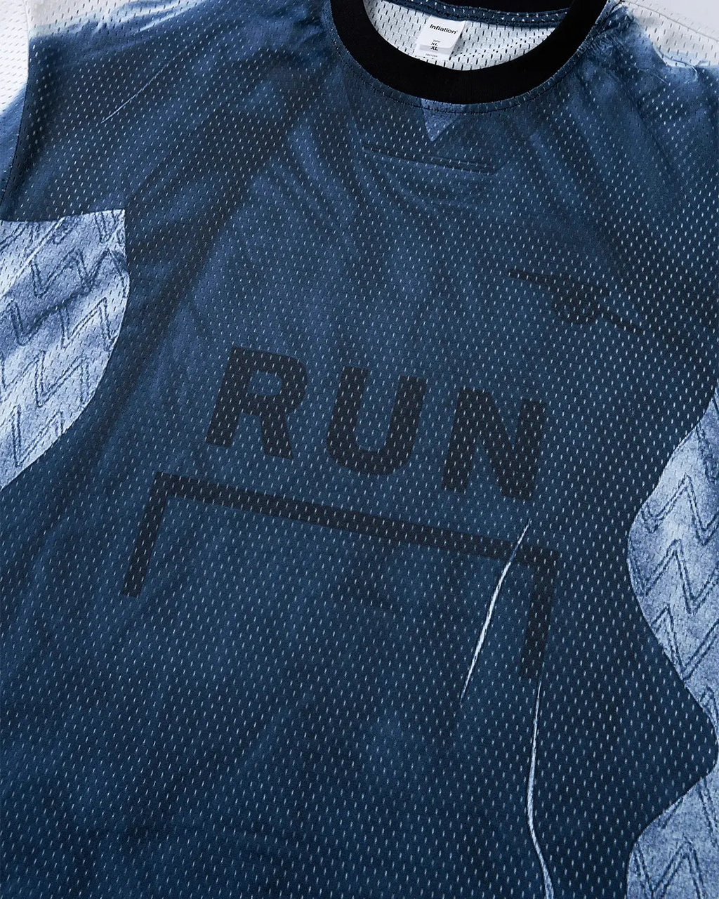 Digital Printing Mesh Jersey T-shirt by INFLATION featuring a stylish streetwear design with vibrant graphics and breathable fabric.