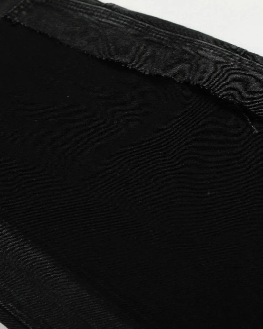 Black patchwork barrel jeans from Inflation Streetwear featuring a relaxed fit and unique patchwork design.