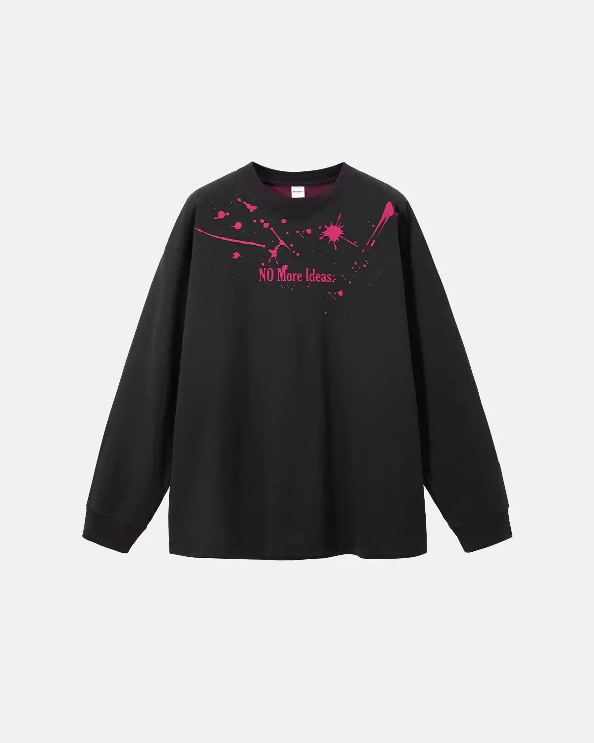 Laser burning streetwear tee by INFLATION featuring bold, artistic laser-printed graphic on a black casual t-shirt.