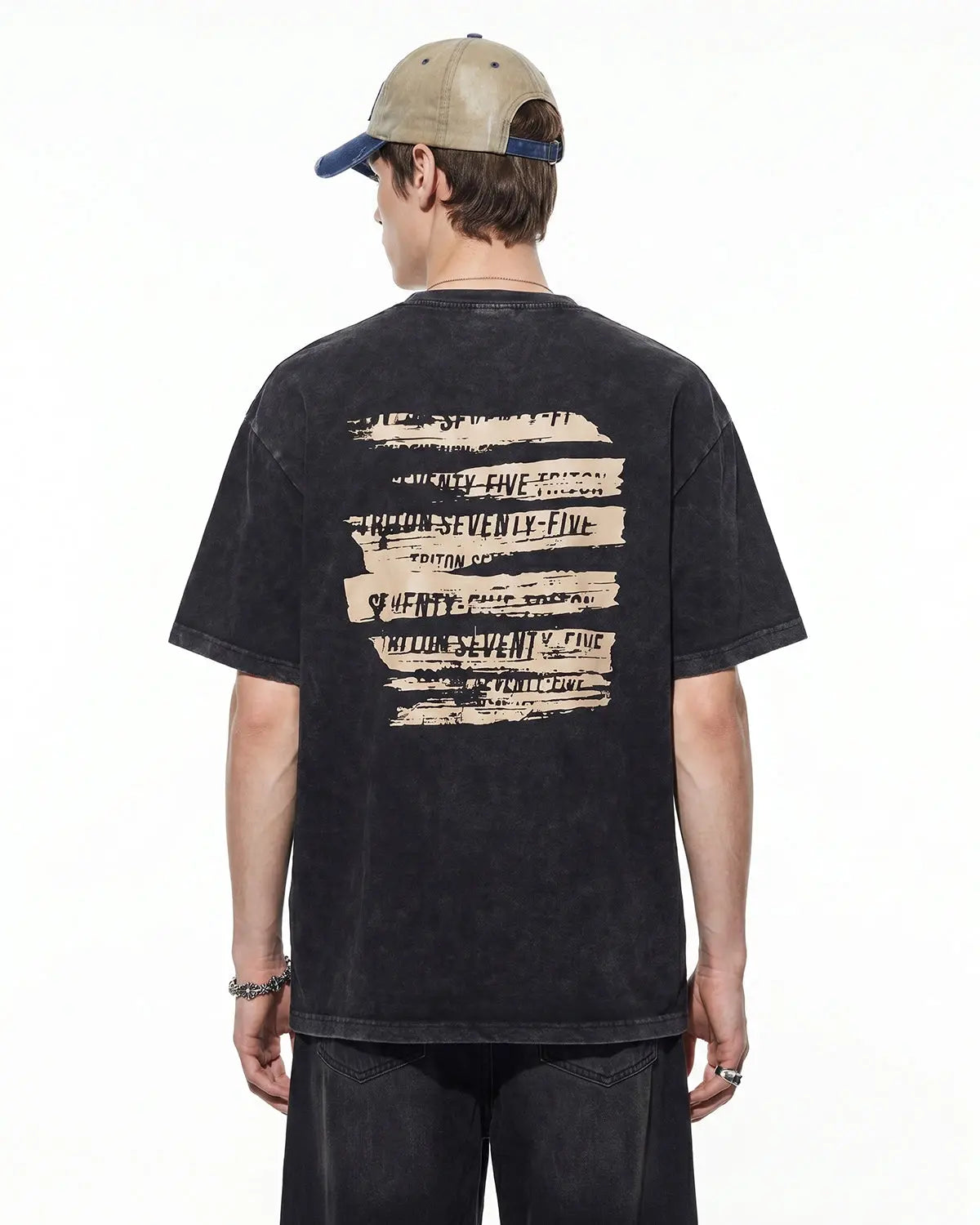Inflation Streetwear Retro Washed Graphic Cotton T-Shirt with vintage-inspired print and casual fit.