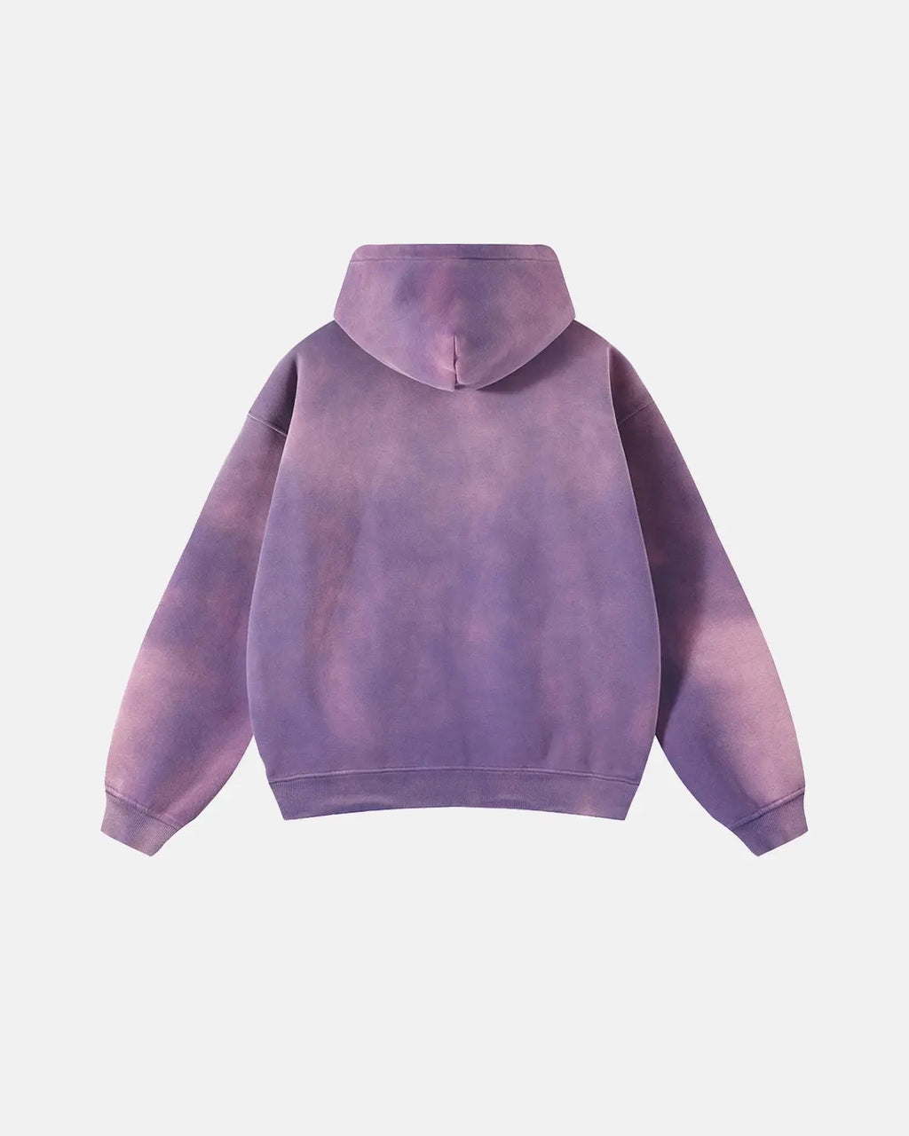Acid washed zip-up hoodie by INFLATION Streetwear, featuring a relaxed fit and distressed, trendy design with a front zipper.
