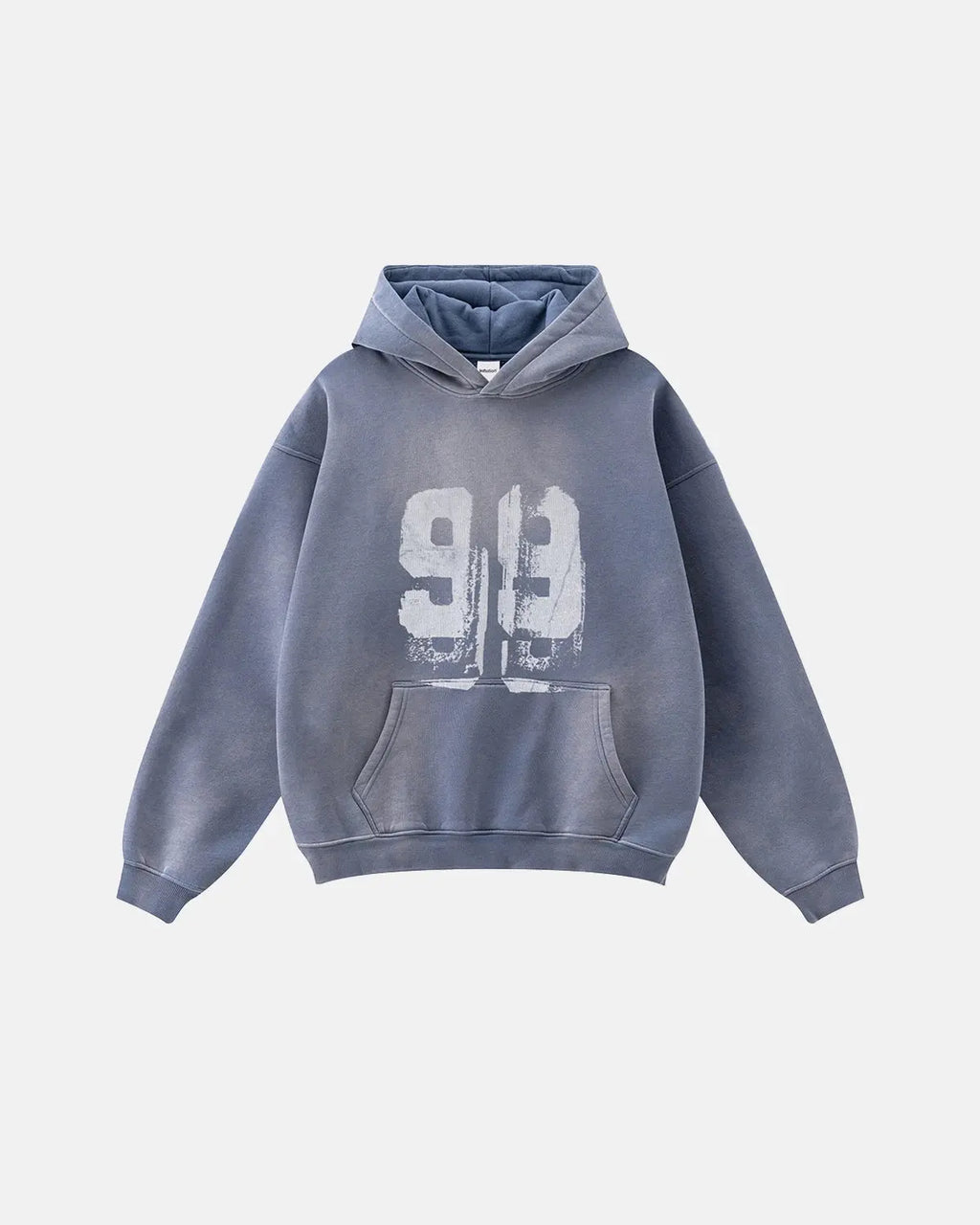 Inflation Streetwear graffiti print washed fleece hoodie with colorful graffiti design and relaxed fit on a mannequin.