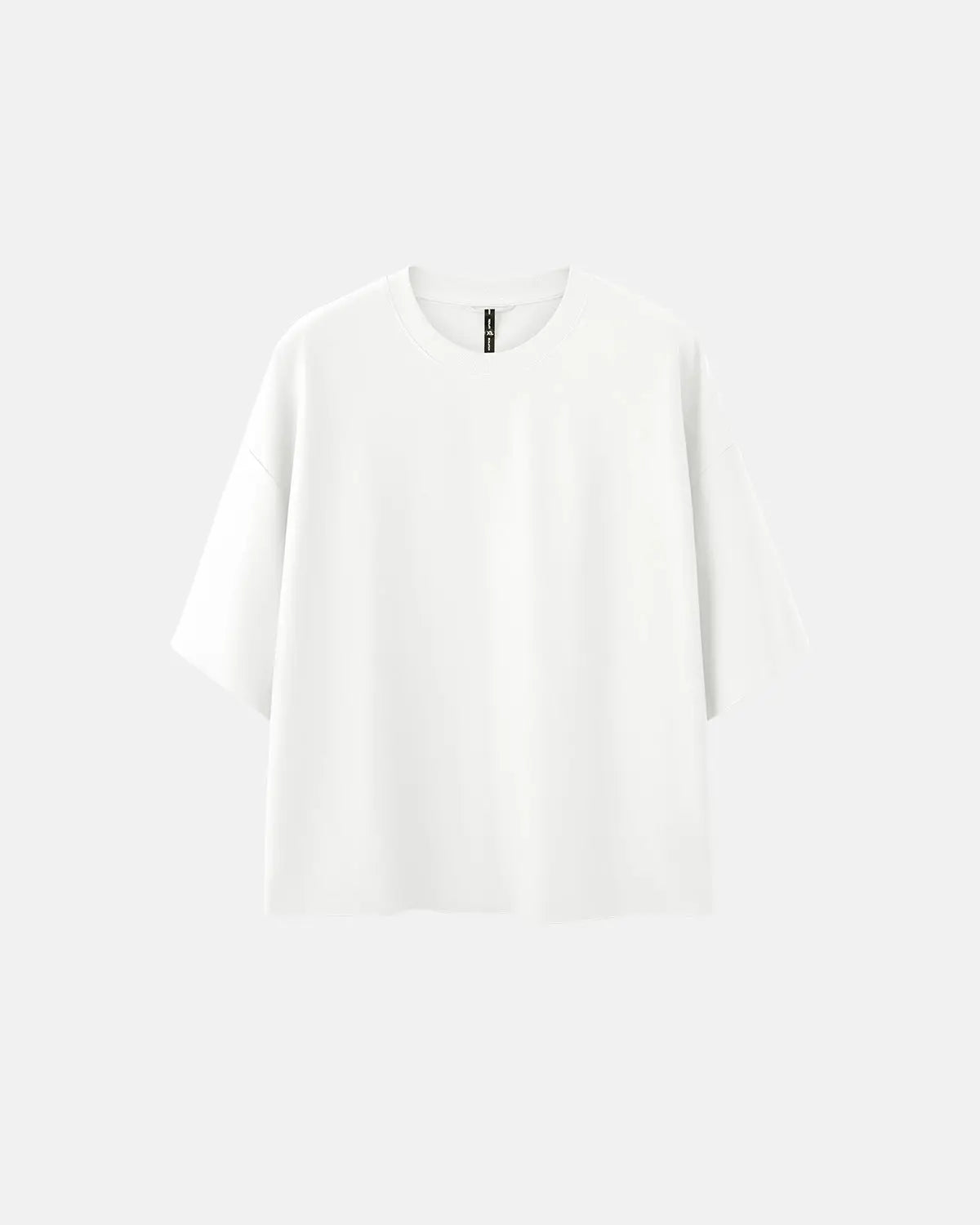 Blank oversized boxy T-shirt by INFLATION, streetwear style, featuring a relaxed fit and minimal design, shown in a neutral color.