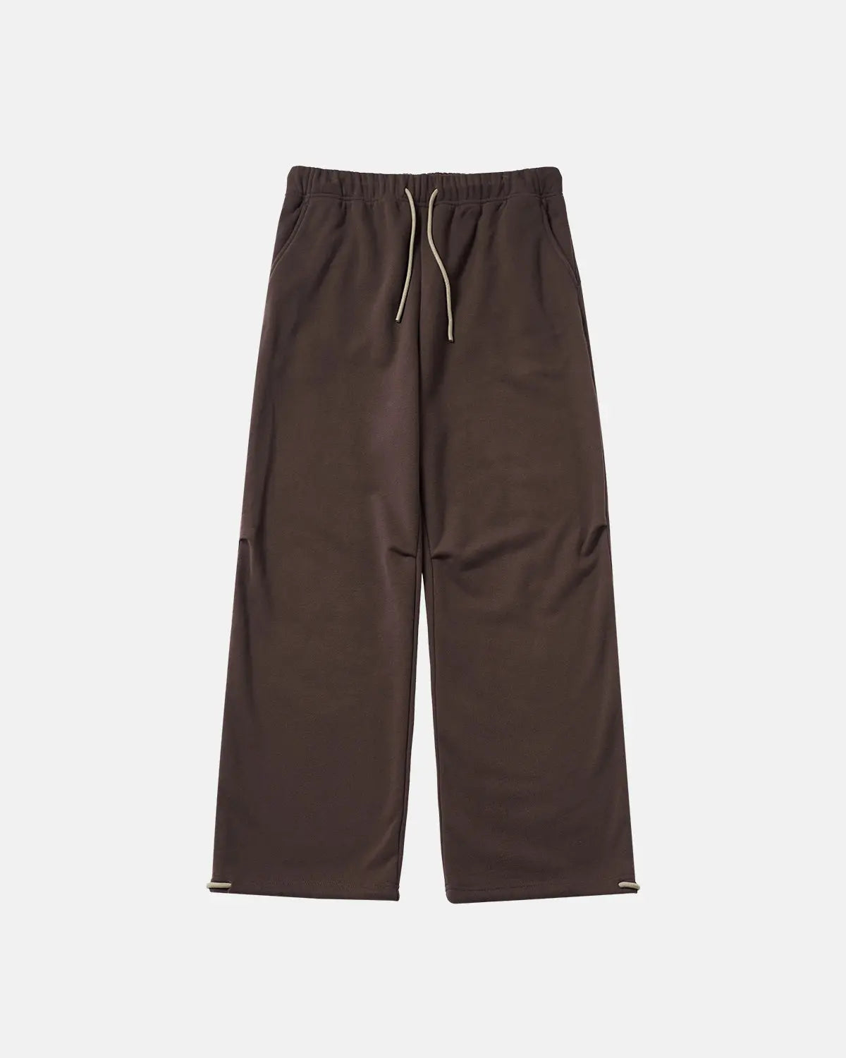 INFLATION Premium straight leg sweatpant in soft fabric, shown in black with comfortable fit and elastic waistband.
