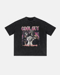 Graphic Washed T-Shirt by INFLATION featuring a bold streetwear design on soft, faded fabric with a casual fit.