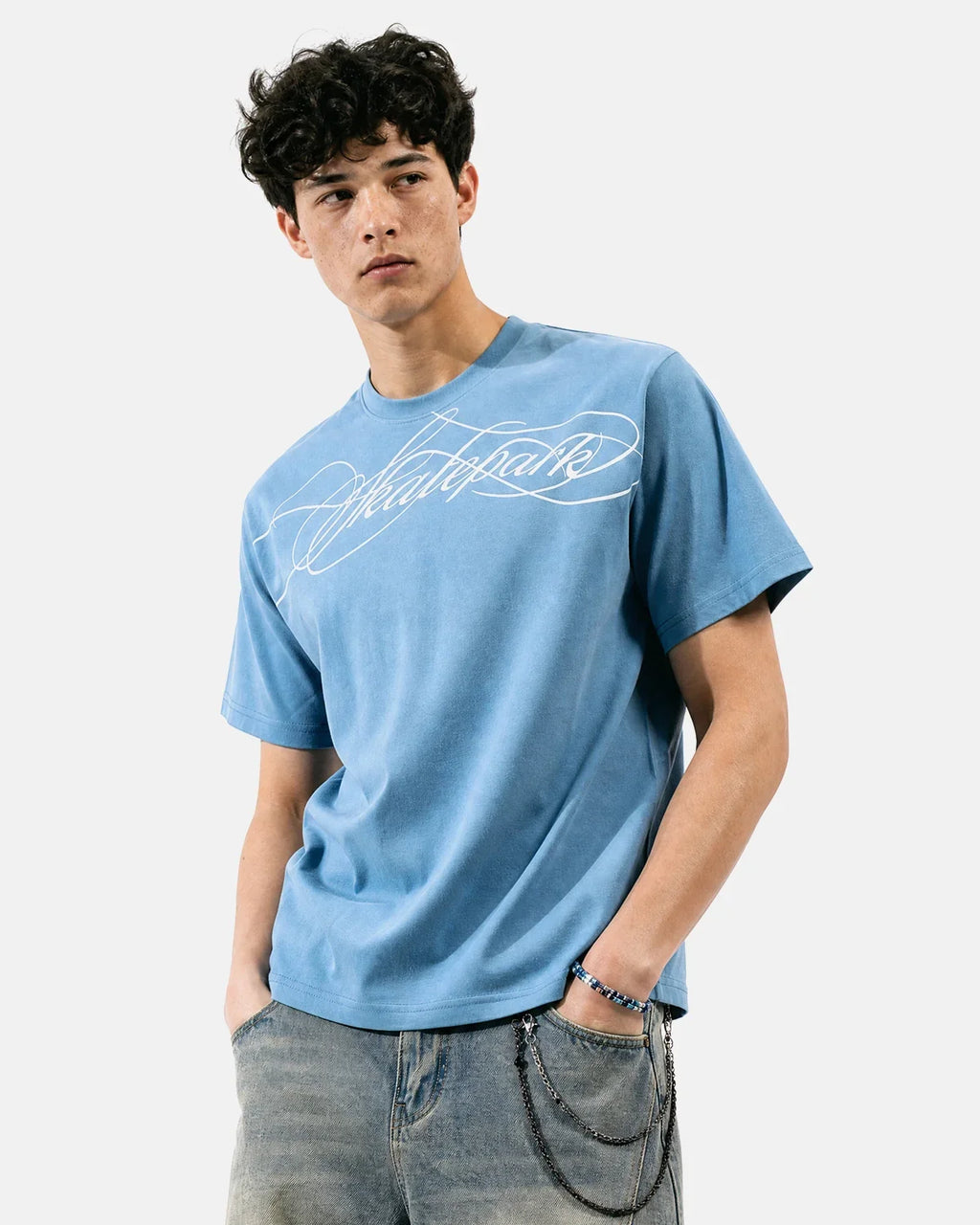 Inflation Streetwear Monkey Wash Script graphic baby T-shirt in soft cotton, featuring playful monkey print and casual style.