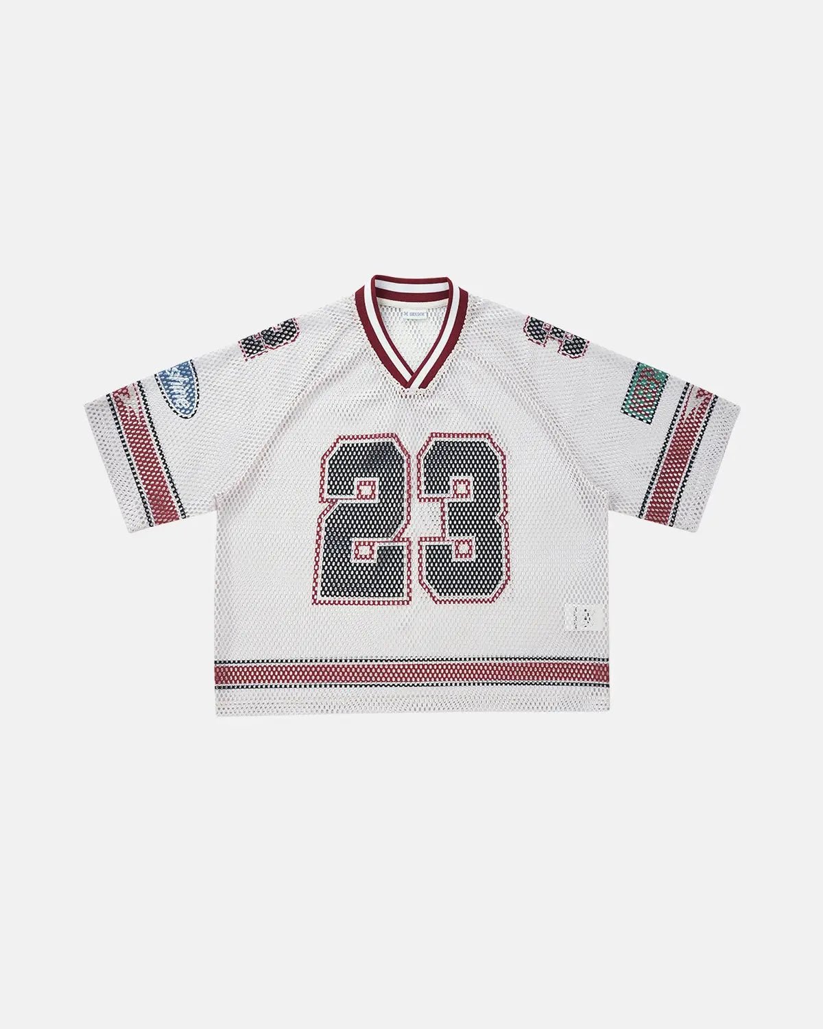 Inflation Streetwear 23 Jersey Mesh Print Tee featuring a stylish graphic design on lightweight mesh fabric.