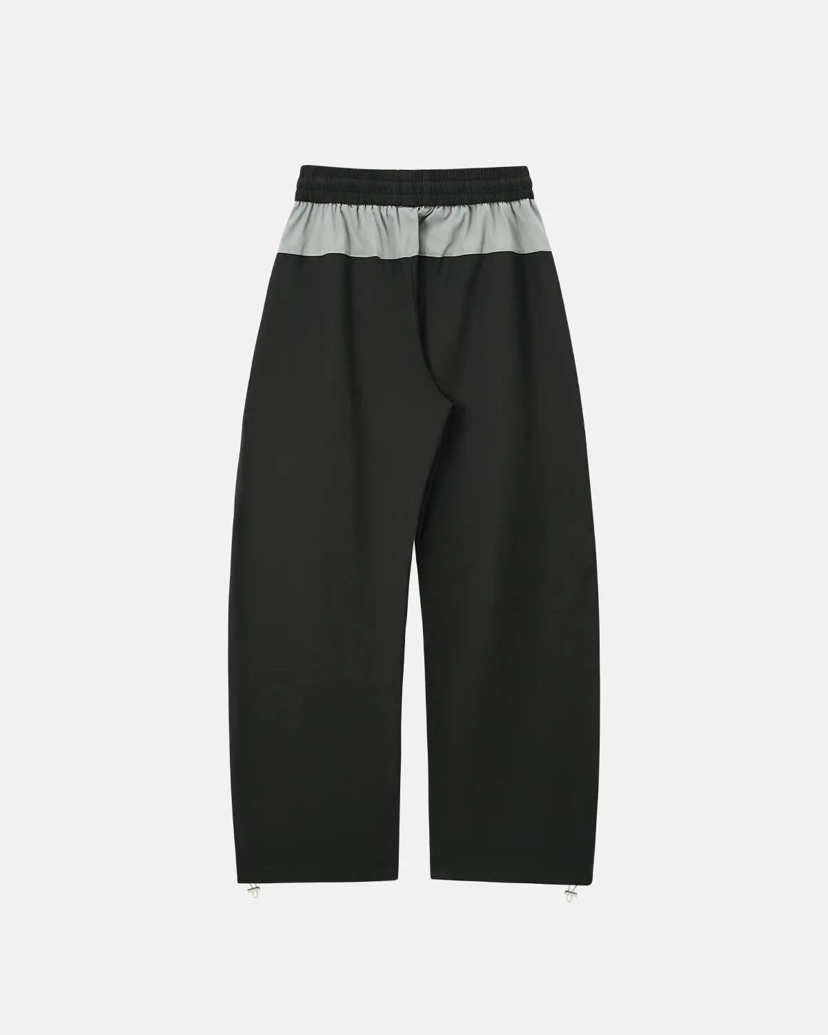 Inflation Reflective Windbreaker Track Pants, black with reflective details, designed for streetwear and athletic activities.