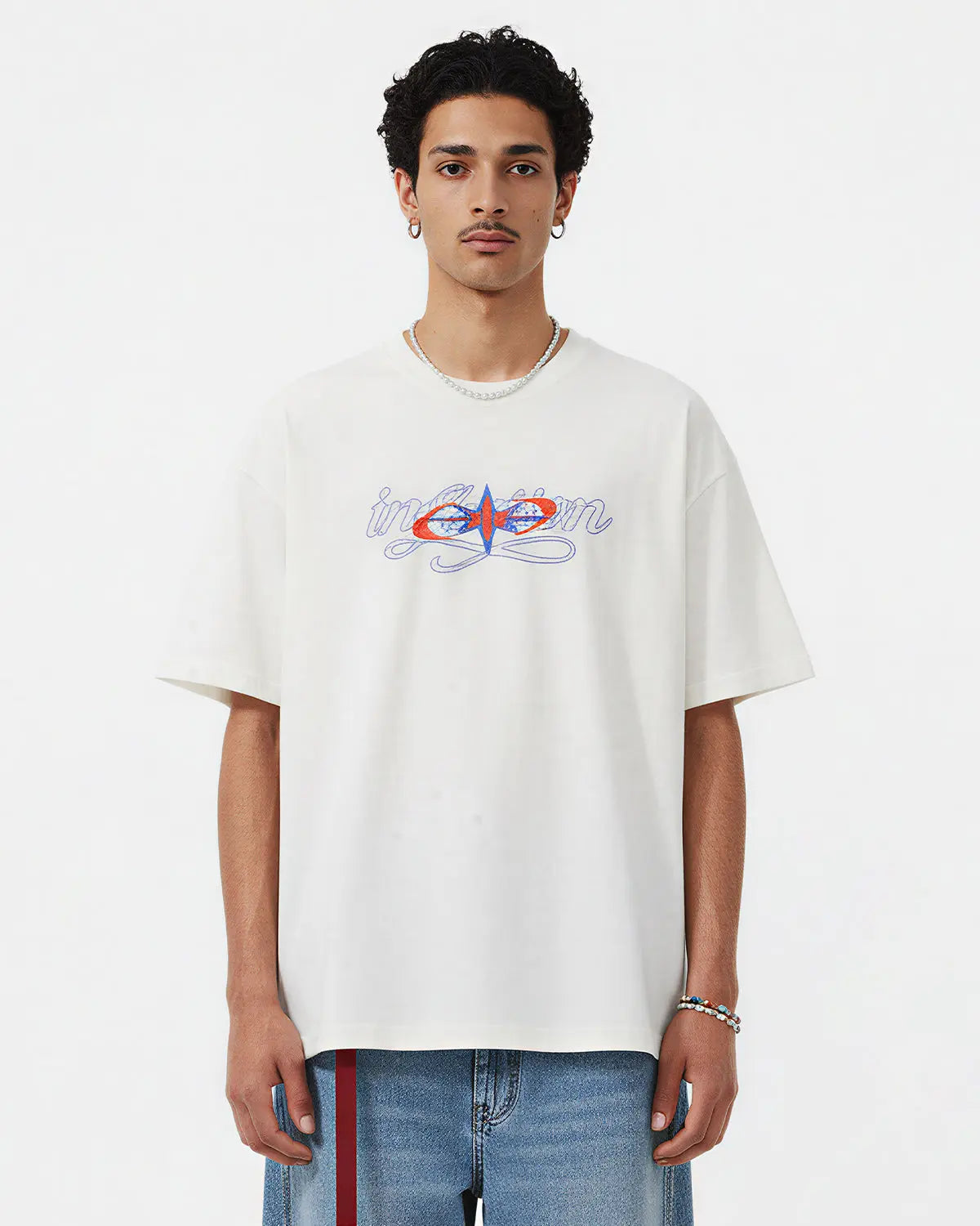 "Inflation Streetwear 'Money on the Way' cotton T-shirt featuring bold graphic design and comfortable fit"