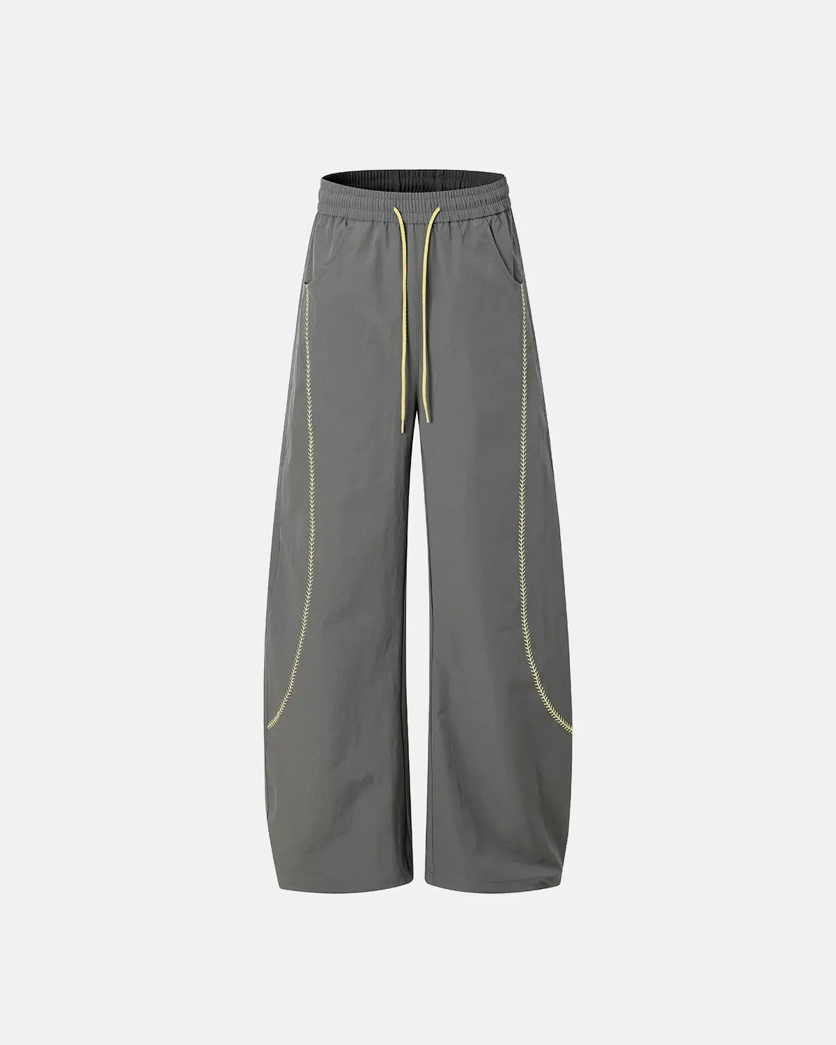 Black AirFlow Contrast Embroidered Track Pants by INFLATION with visible embroidery and sleek sporty design.
