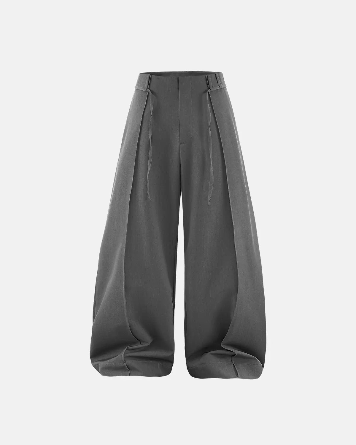 Inflation Cleanfit Baggy Suit Pants in neutral fabric, featuring a relaxed fit and stylish streetwear design.