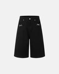 Inflation Back Buckle Longline Casual Shorts, stylish casual pants with back buckle design, in a relaxed streetwear style.
