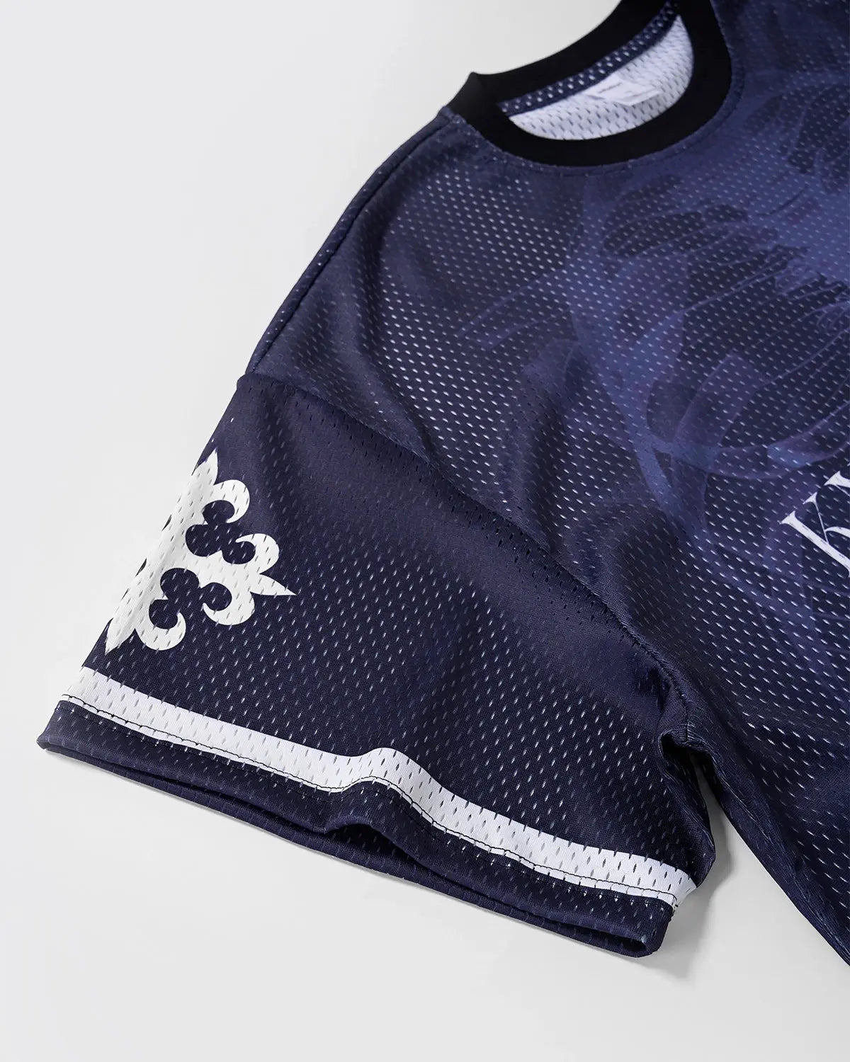 Inflation Streetwear X-Ray Skeleton Graphic Mesh Jersey showing a detailed skeletal print on lightweight mesh fabric.