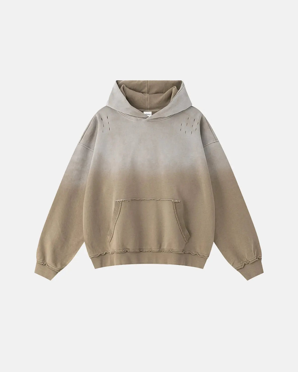 Inflation Streetwear Monkey Wash Ripped Hoodie with distressed fabric and casual fit, featuring a playful monkey graphic design.