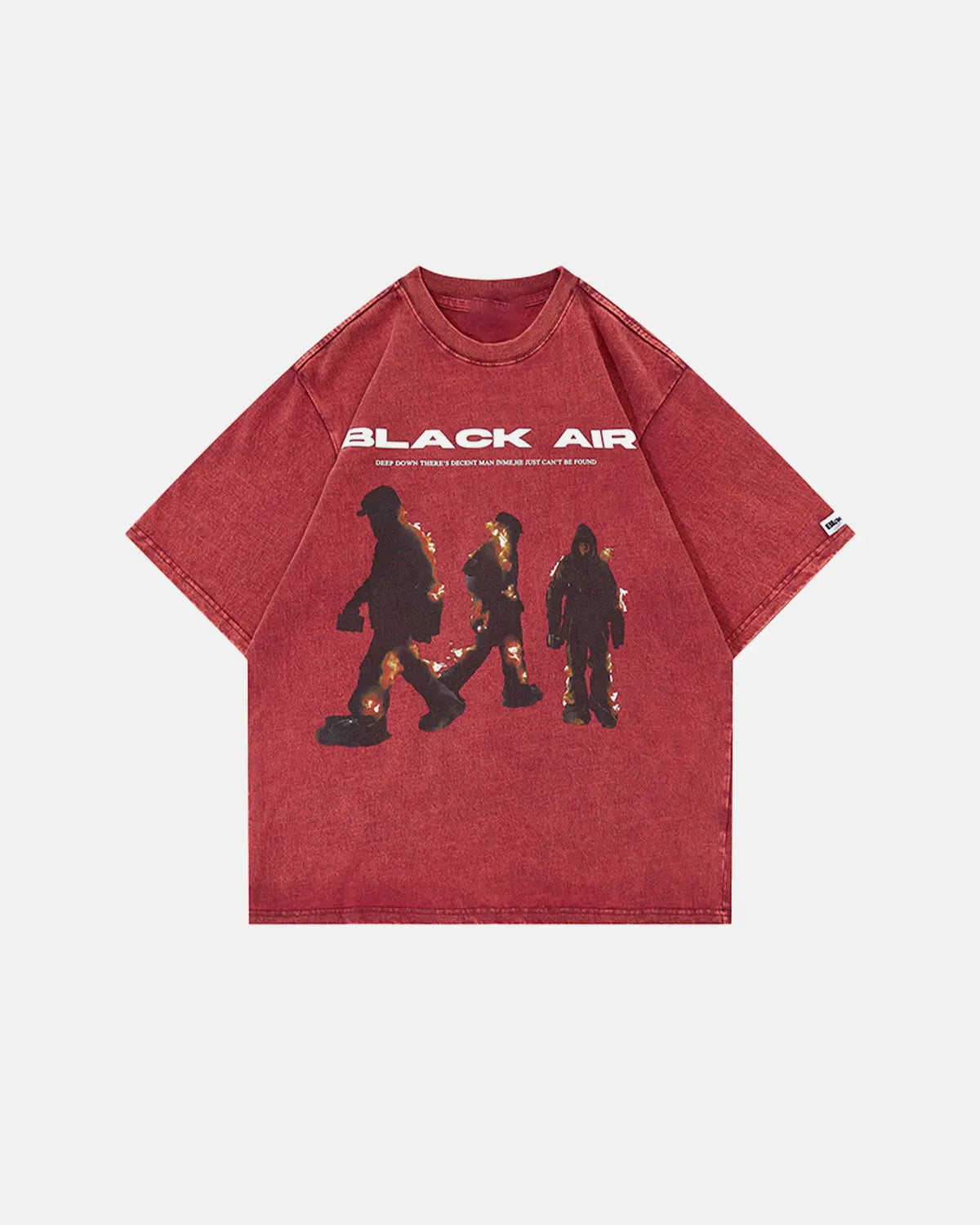 Washed graphic oversized T-shirt by INFLATION featuring bold streetwear design, casual fit, and soft, distressed fabric.