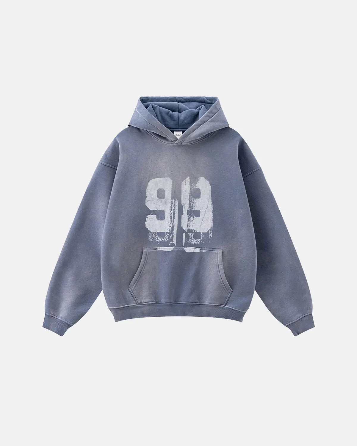 Inflation Streetwear graffiti print washed fleece hoodie with vibrant graffiti design and relaxed fit, soft and comfortable for casual wear.