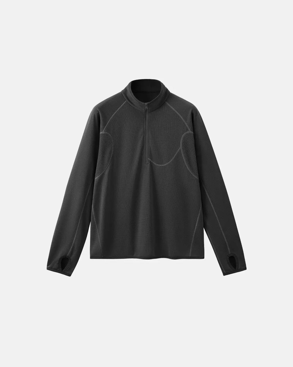 Inflation Streetwear breathable grid fleece half-zip sweatshirt with a relaxed fit and comfortable design, shown in the image.