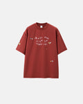 Vintage sticker graphic oversized T-shirt by INFLATION featuring bold streetwear design and colorful retro-inspired print.