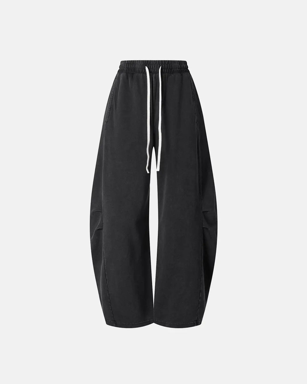 Distressed acid washed barrel sweatpants by INFLATION Streetwear with a relaxed fit and faded, vintage-inspired design.
