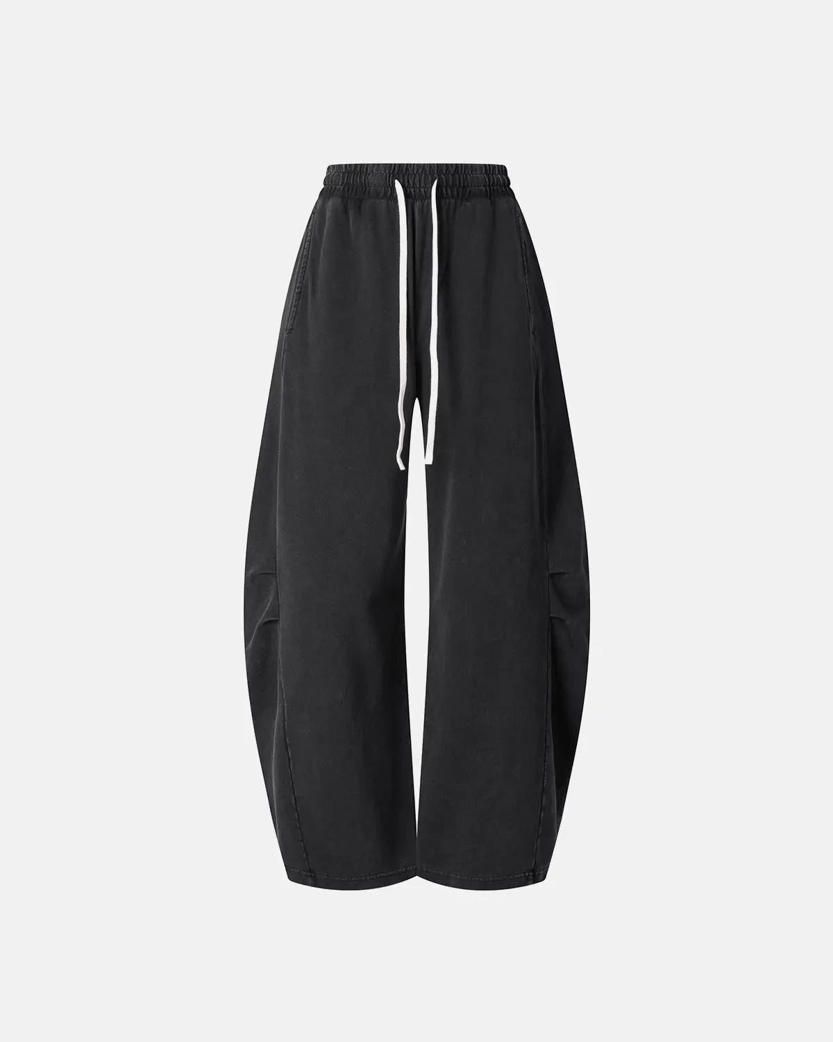 Distressed acid washed barrel sweatpants by INFLATION Streetwear with a relaxed fit and faded, vintage-inspired design.