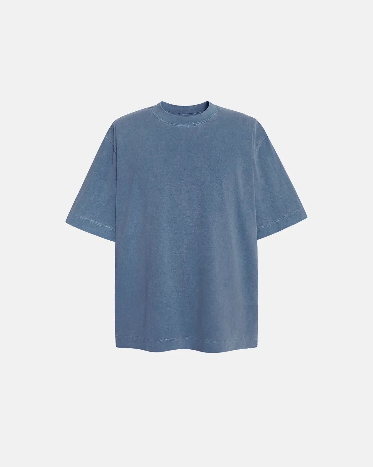 Acid washed cotton T-shirt by INFLATION featuring a relaxed fit and vintage-style fabric, displayed on a hanger.