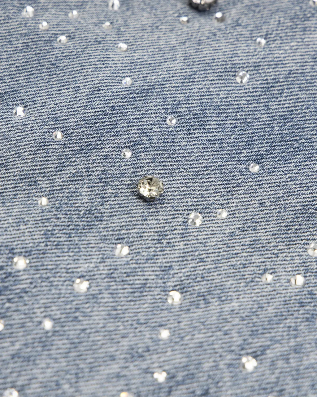 Inflation streetwear studded rhinestone baggy jeans with embellished details and relaxed fit, casual urban fashion style.